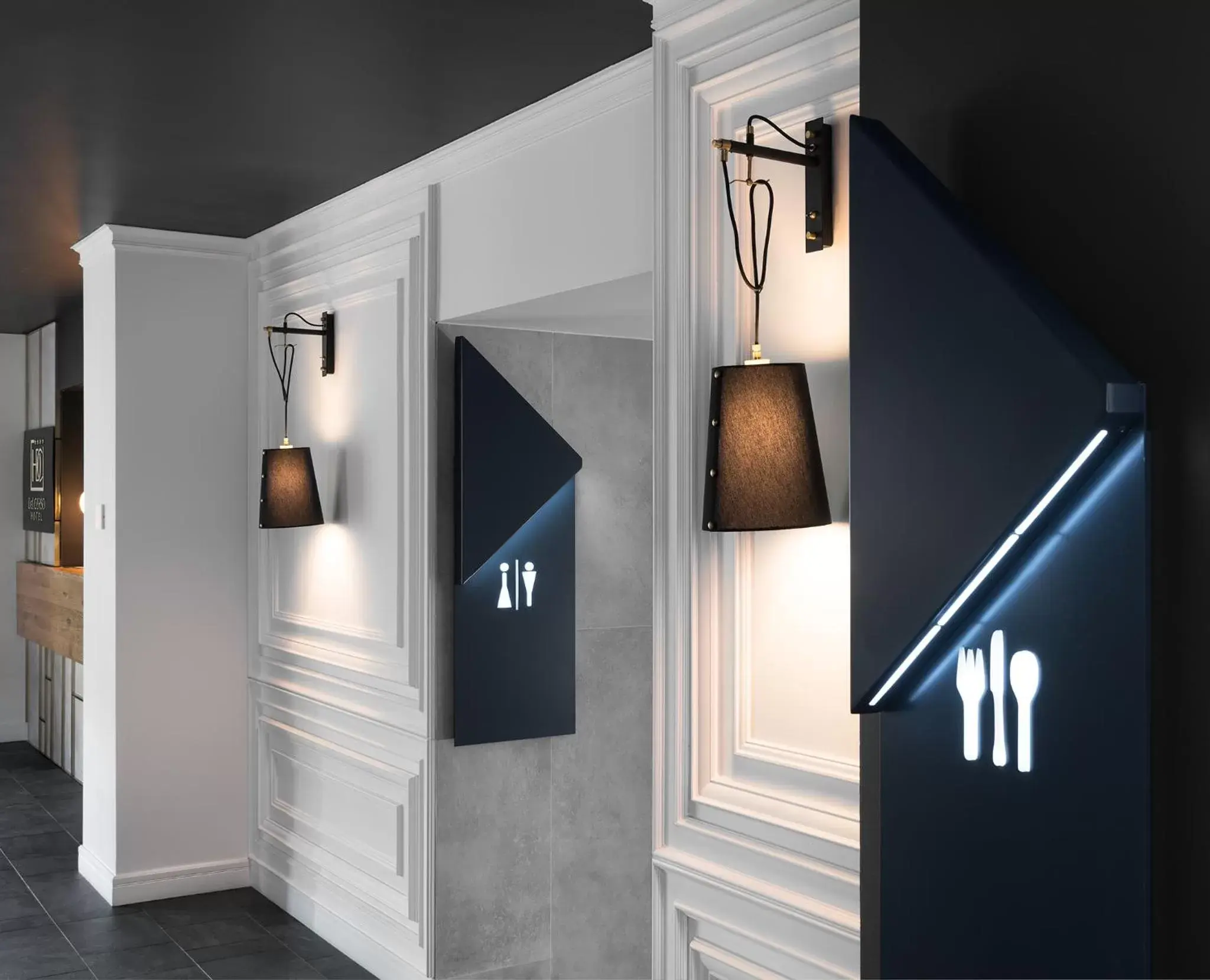 Lobby or reception in Hotel Del Corso Lobby or reception in Hotel Del Corso