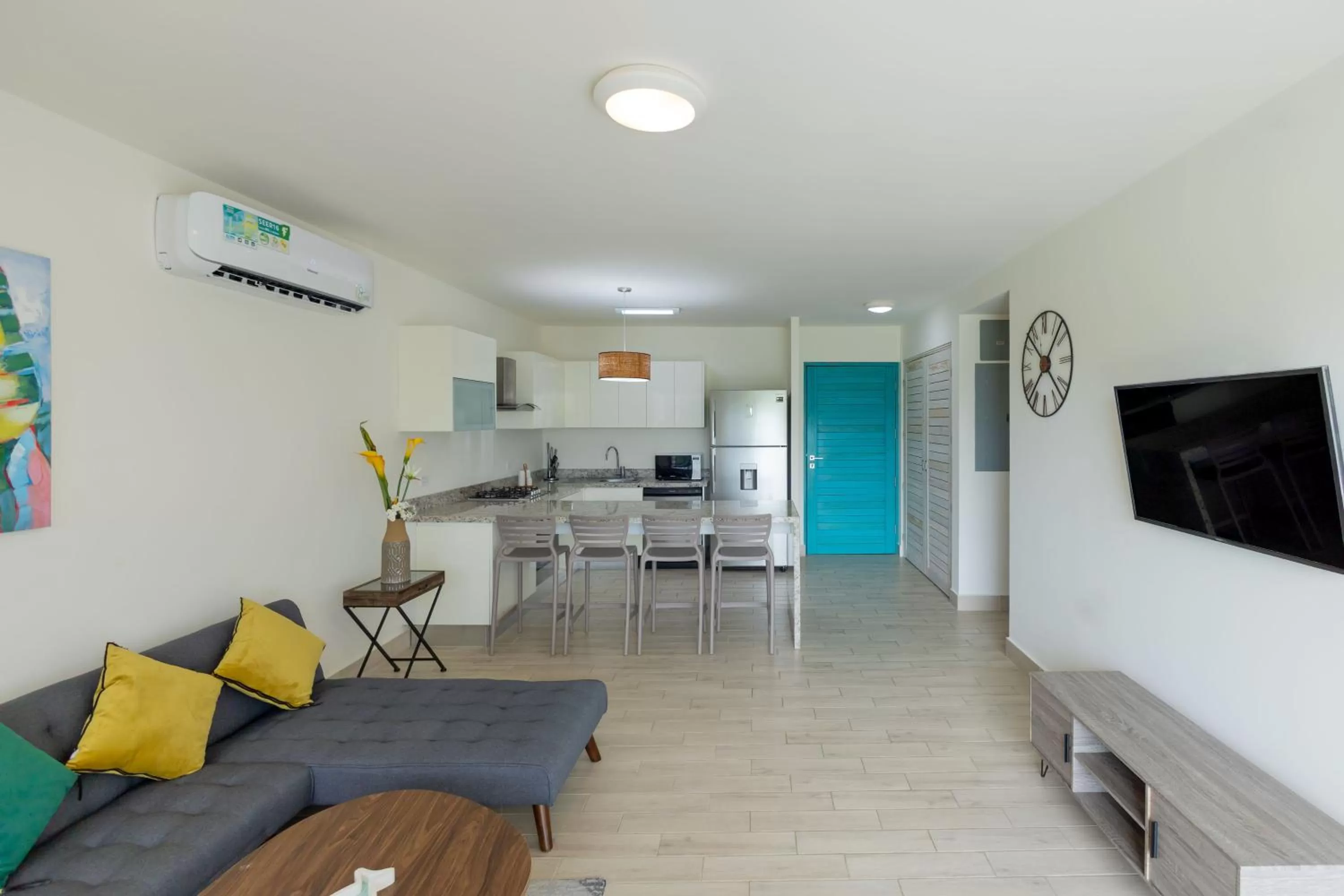 TV and multimedia, Seating Area in Playa Caracol Residences