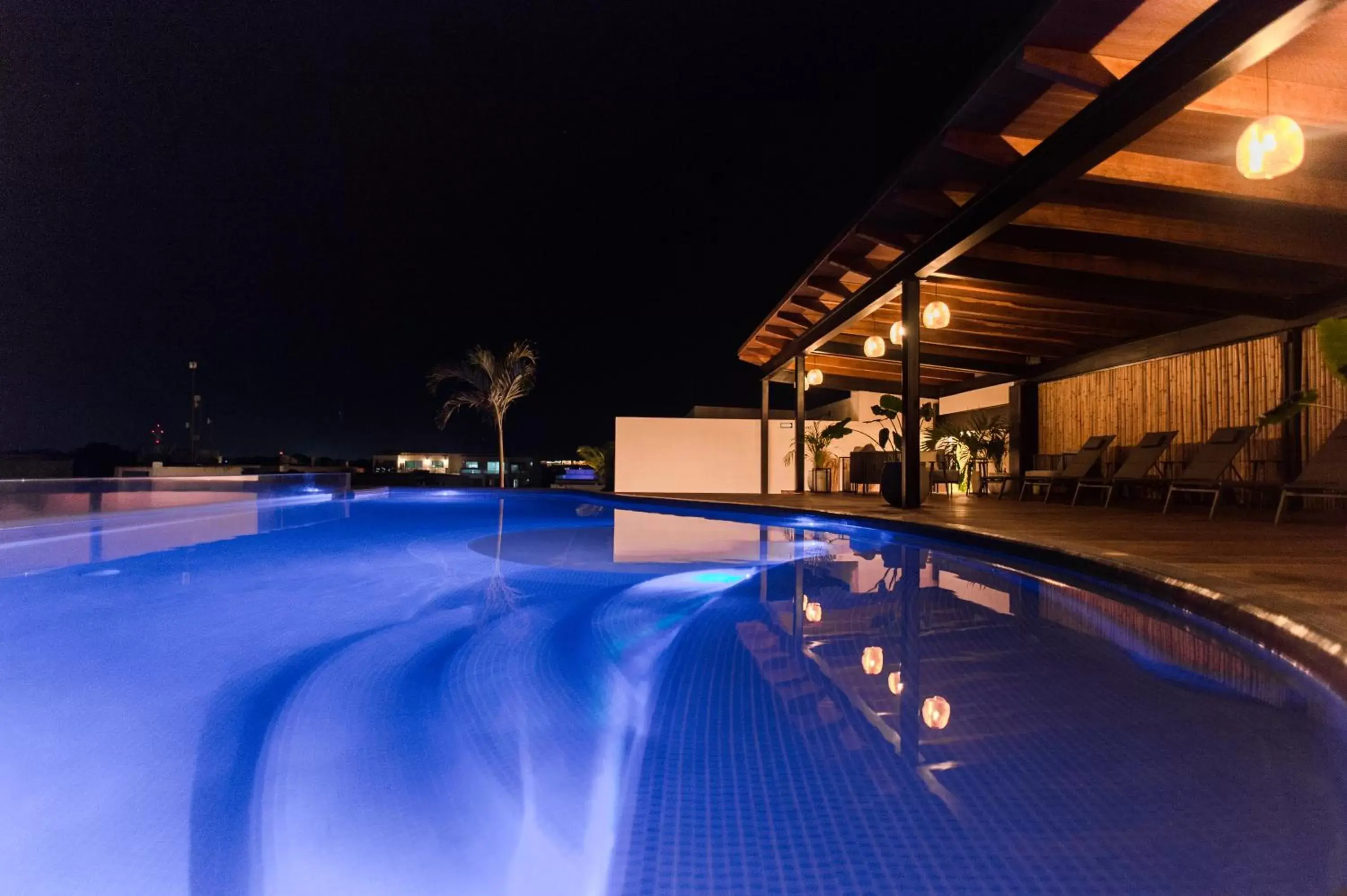 Night, Swimming Pool in Cacao Tulum -Luxury Condos-