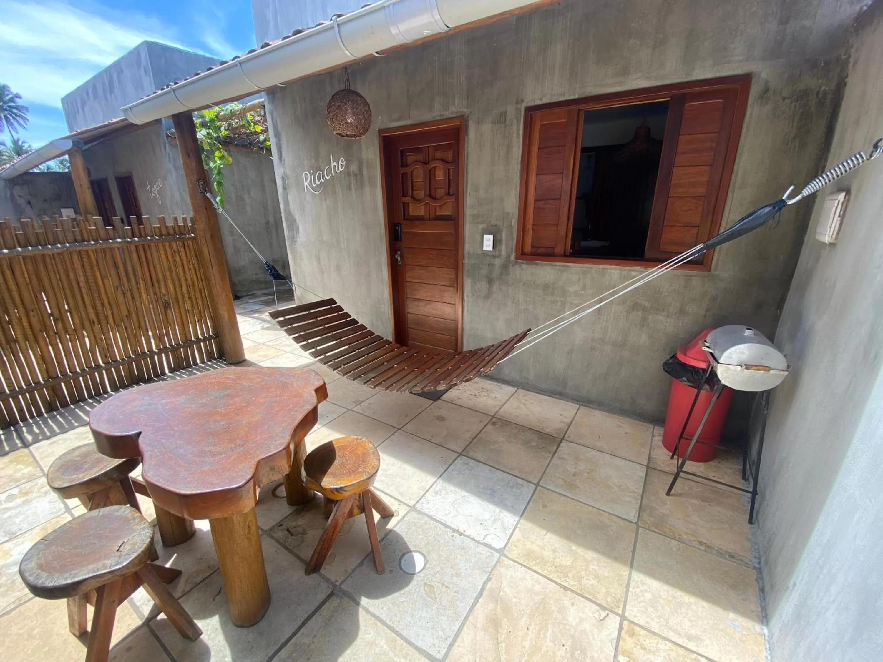 Seating area in Chalé Palhano Beach