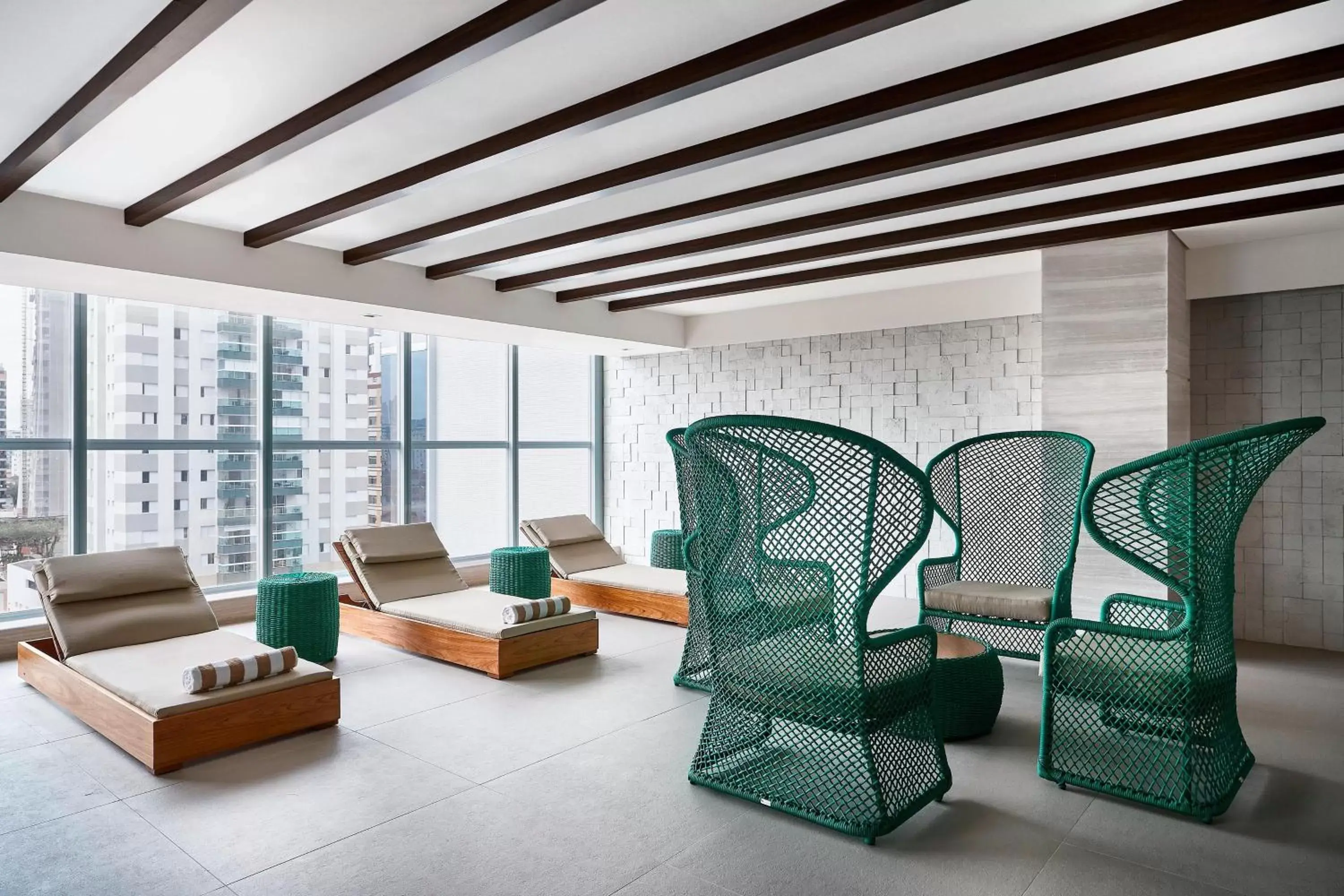 Swimming pool, Seating Area in Sheraton Santos Hotel