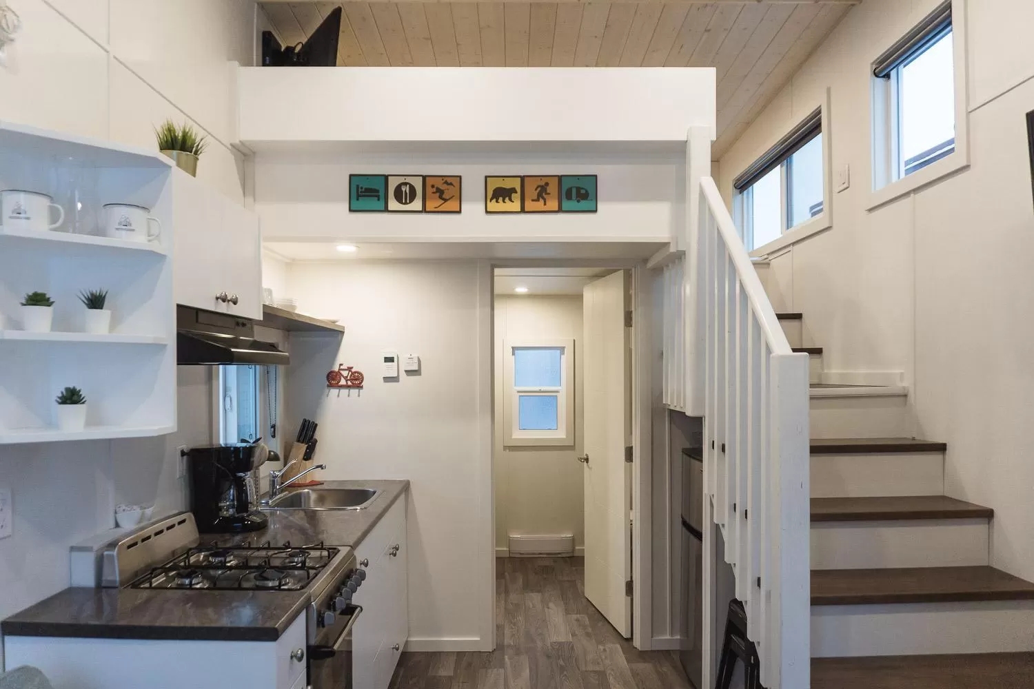 Kitchen or kitchenette in Tiny Homes by Snow Valley Lodging