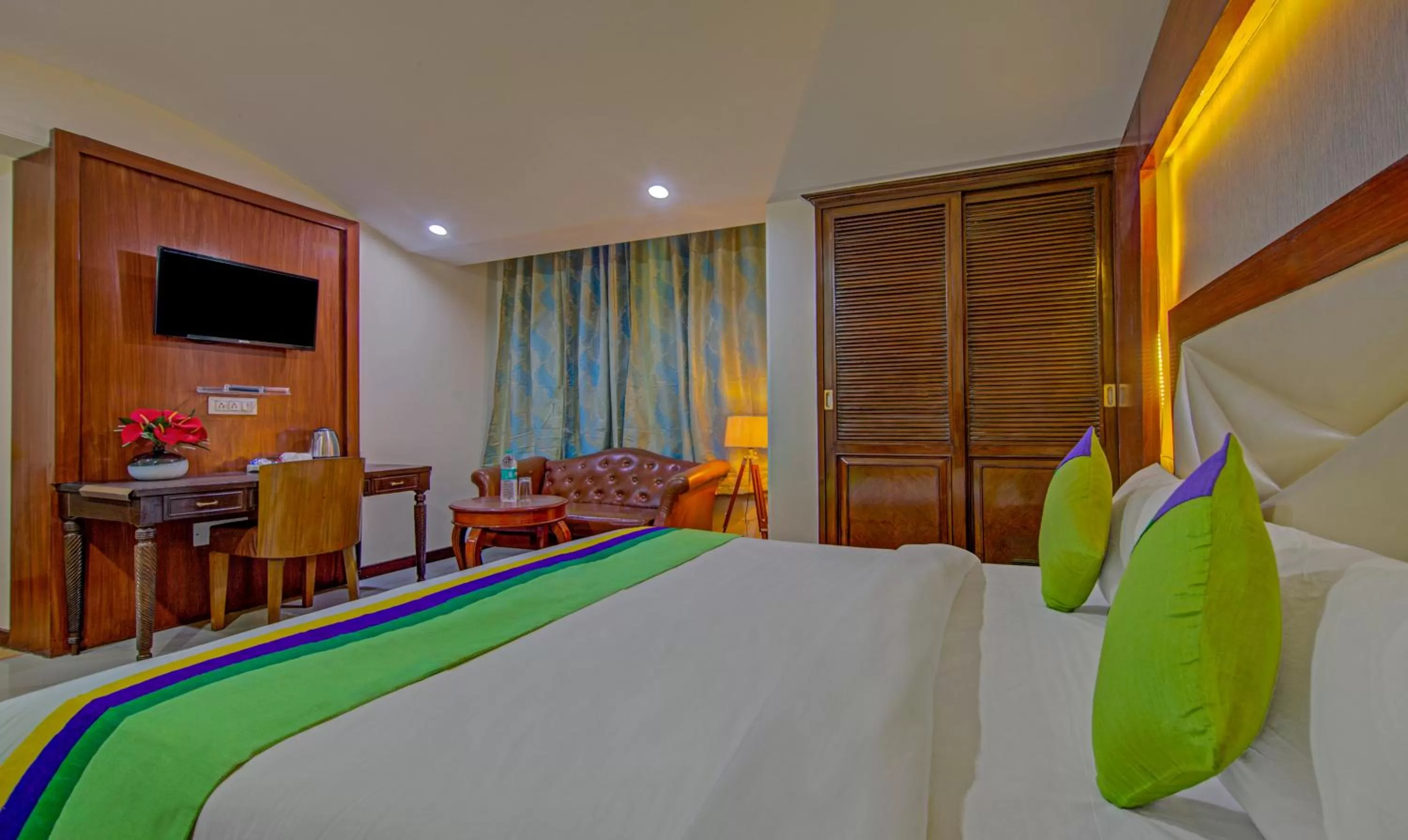 Bedroom, Bed in Treebo Corporate Park