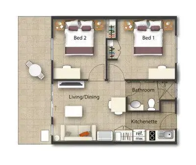 Floor Plan in Route 66 Motor Inn