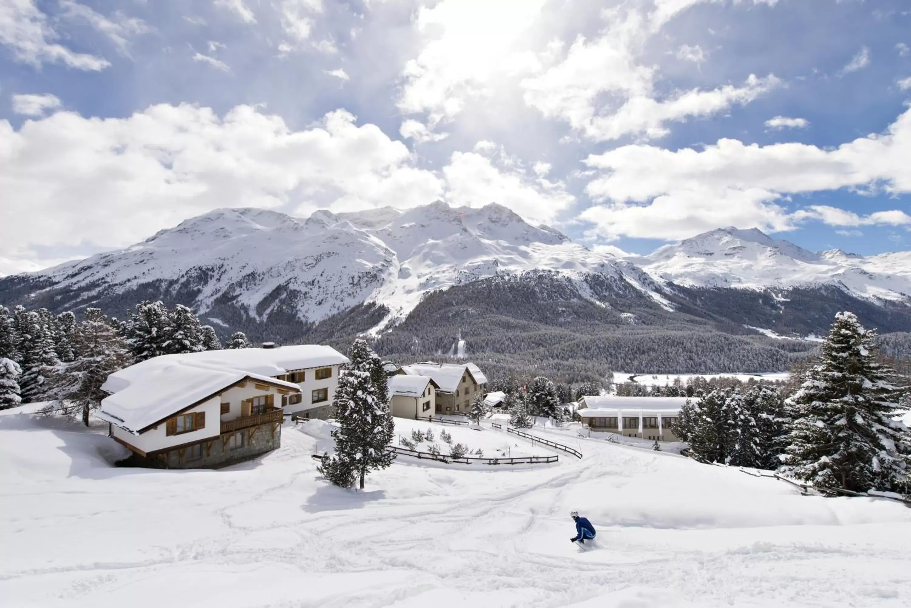 Property building, Winter in Berghotel Randolins