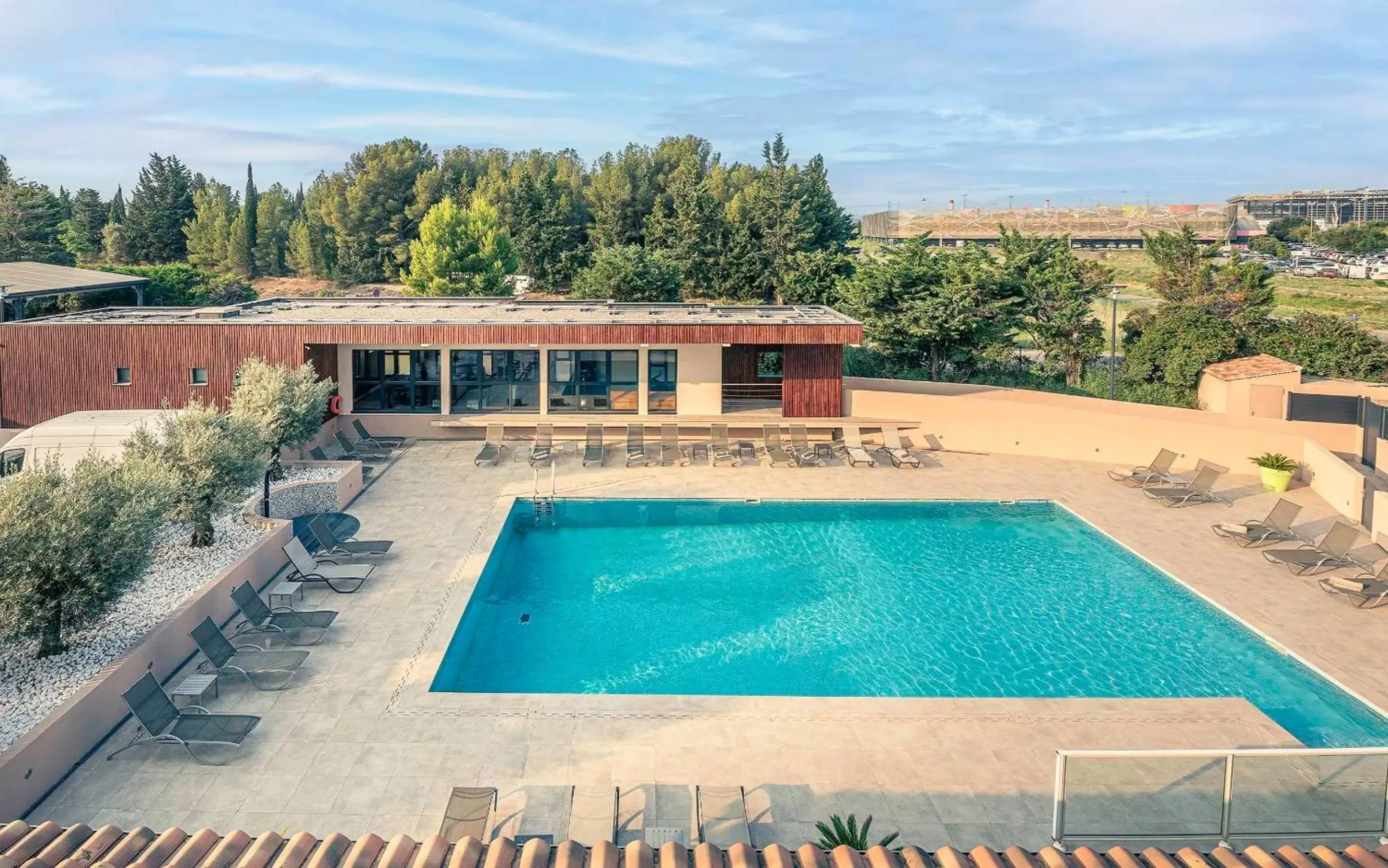 View (from property/room), Pool View in Best Western Marseille Aeroport