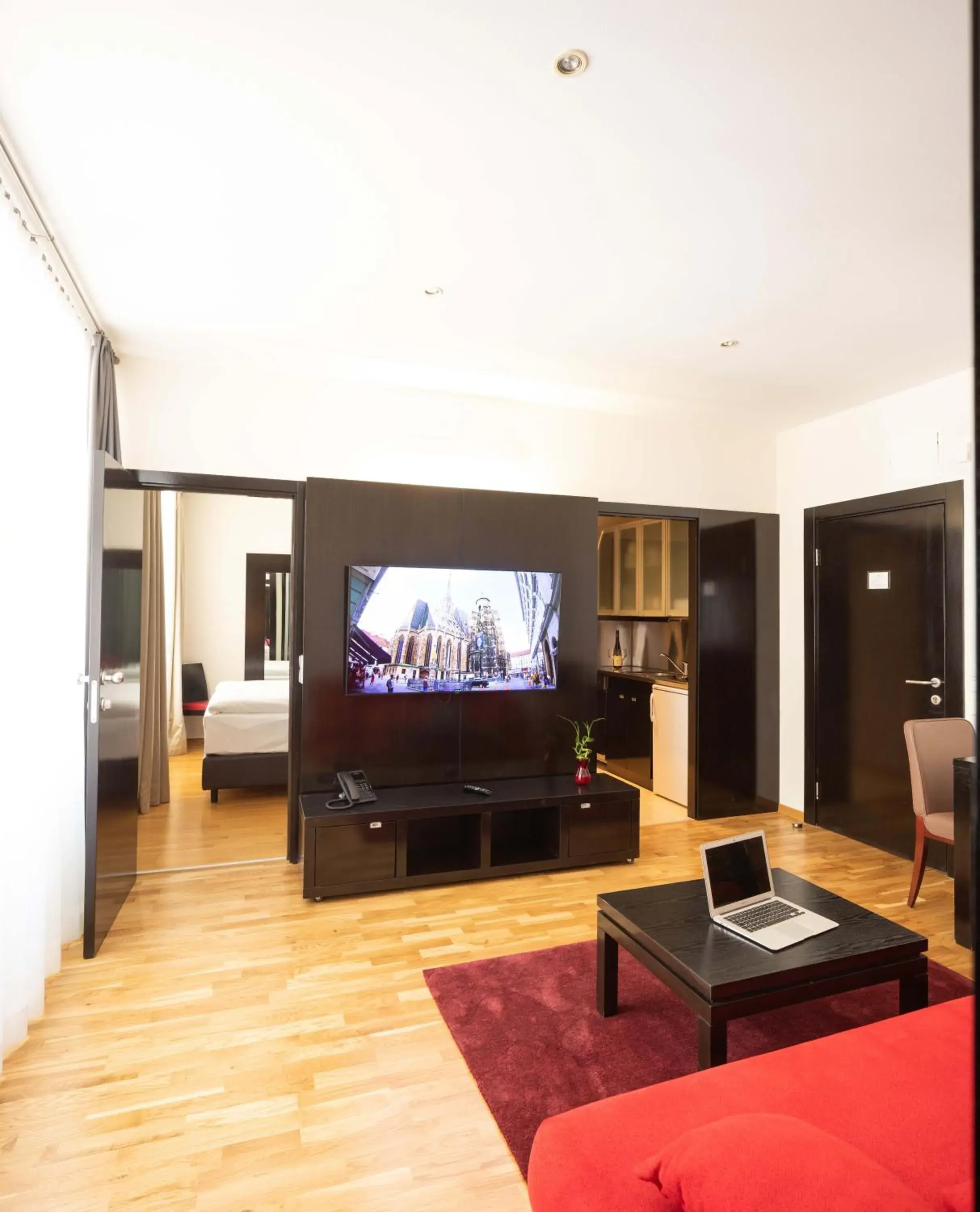 Living room, TV/Entertainment Center in The Levante Rathaus Apartments