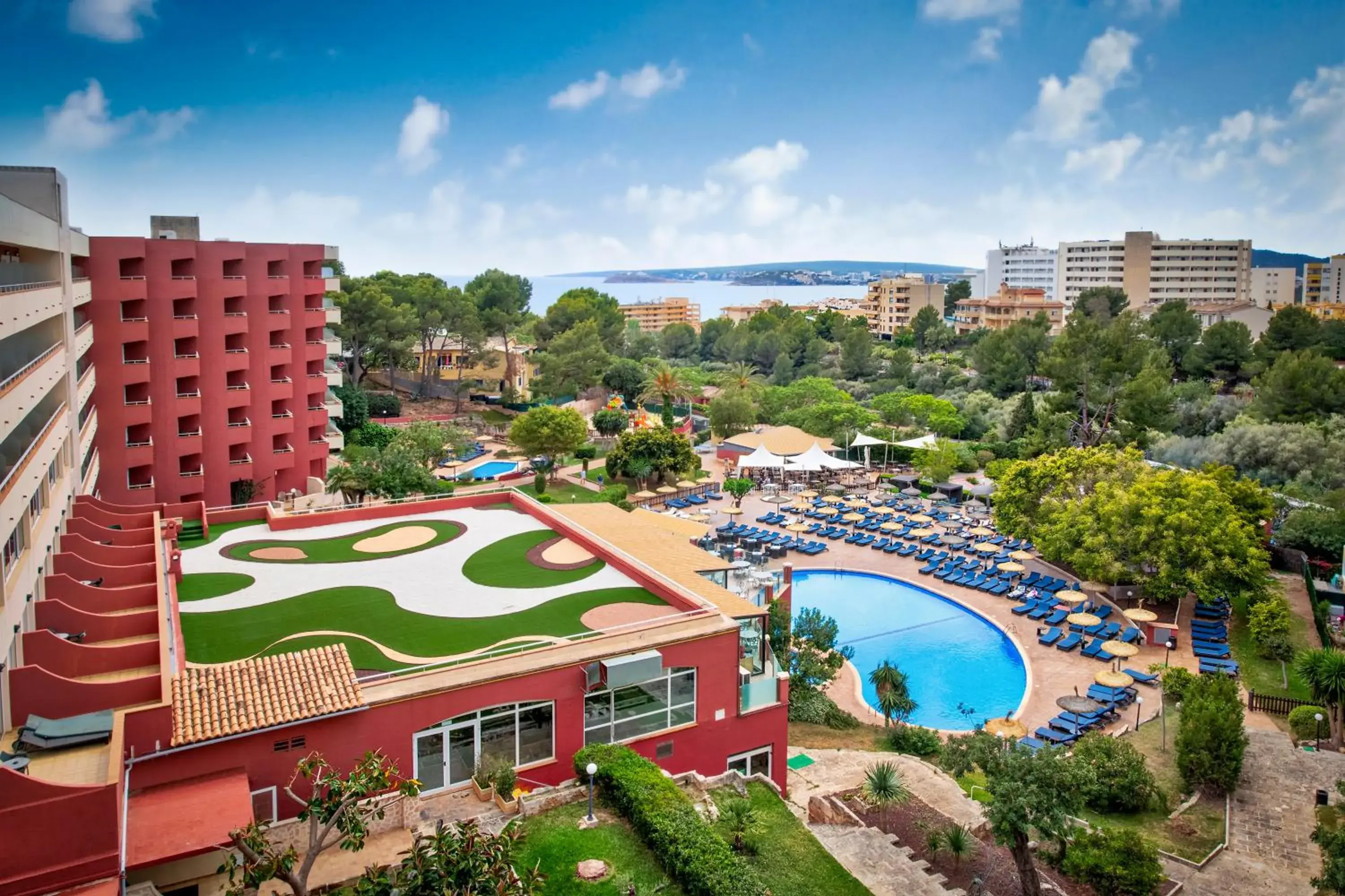 Swimming pool, Bird's-eye View in Salles Hotels Marina Portals