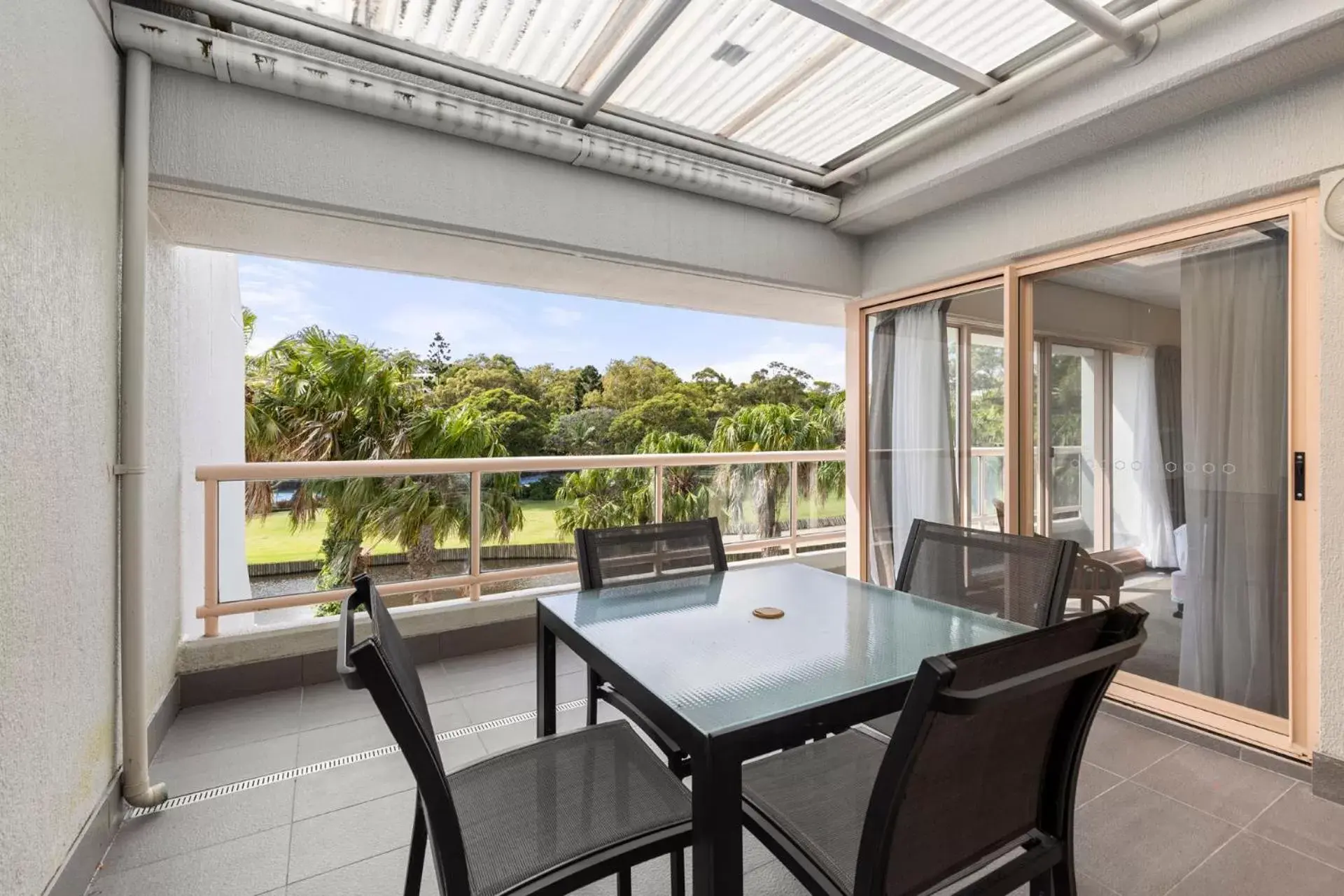 Patio in Charlesworth Bay Beach Resort