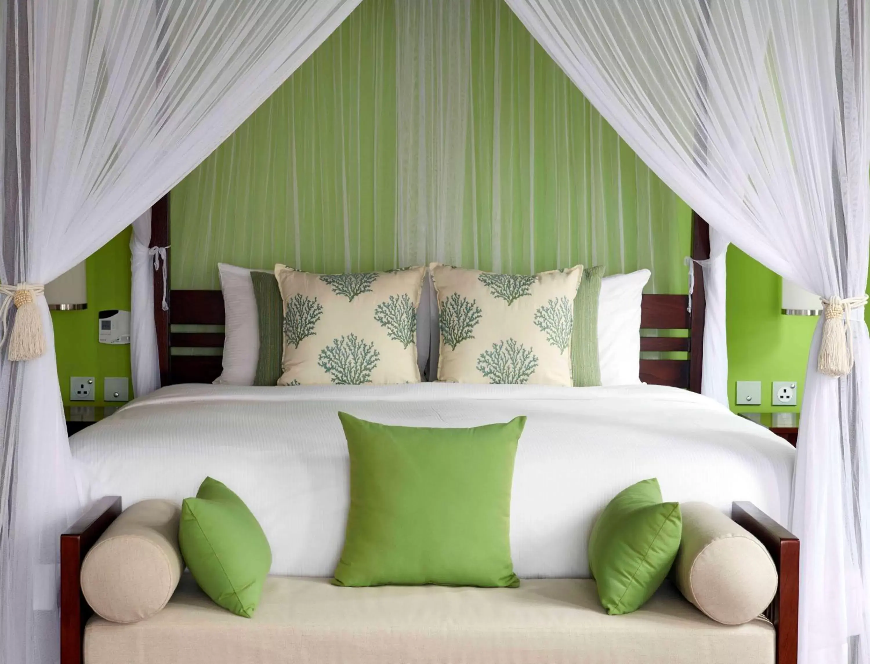 Bed in Hilton Seychelles Northolme Resort & Spa