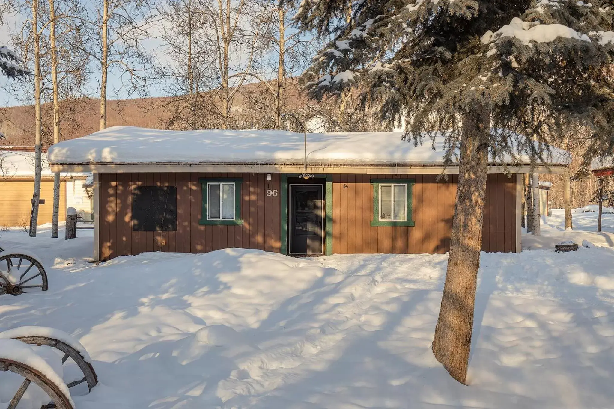 Property building, Winter in Chena Hot Springs Resort