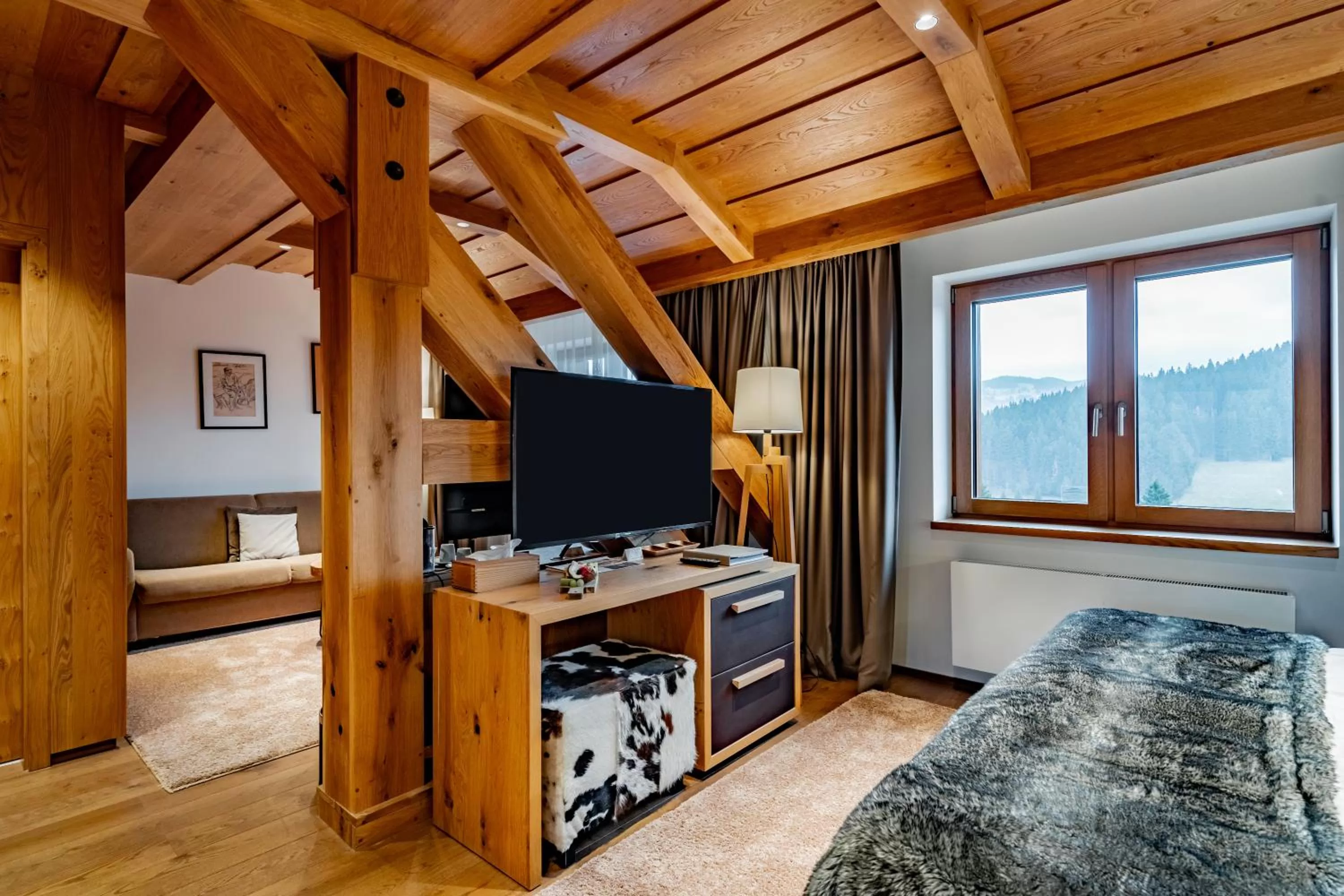 Living room, Bed in Grandhotel Tatra