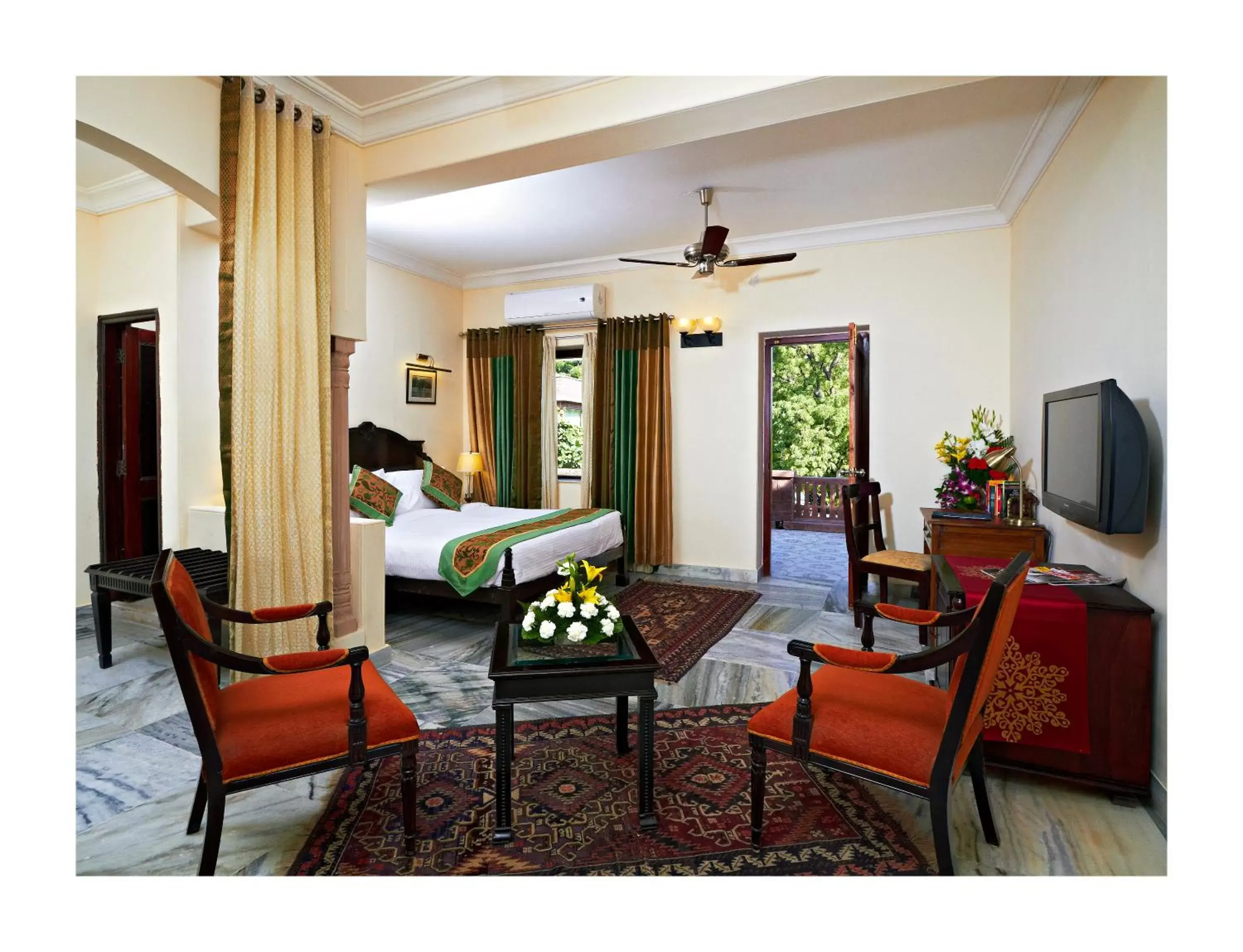 Bedroom, Seating Area in Ranbanka Palace