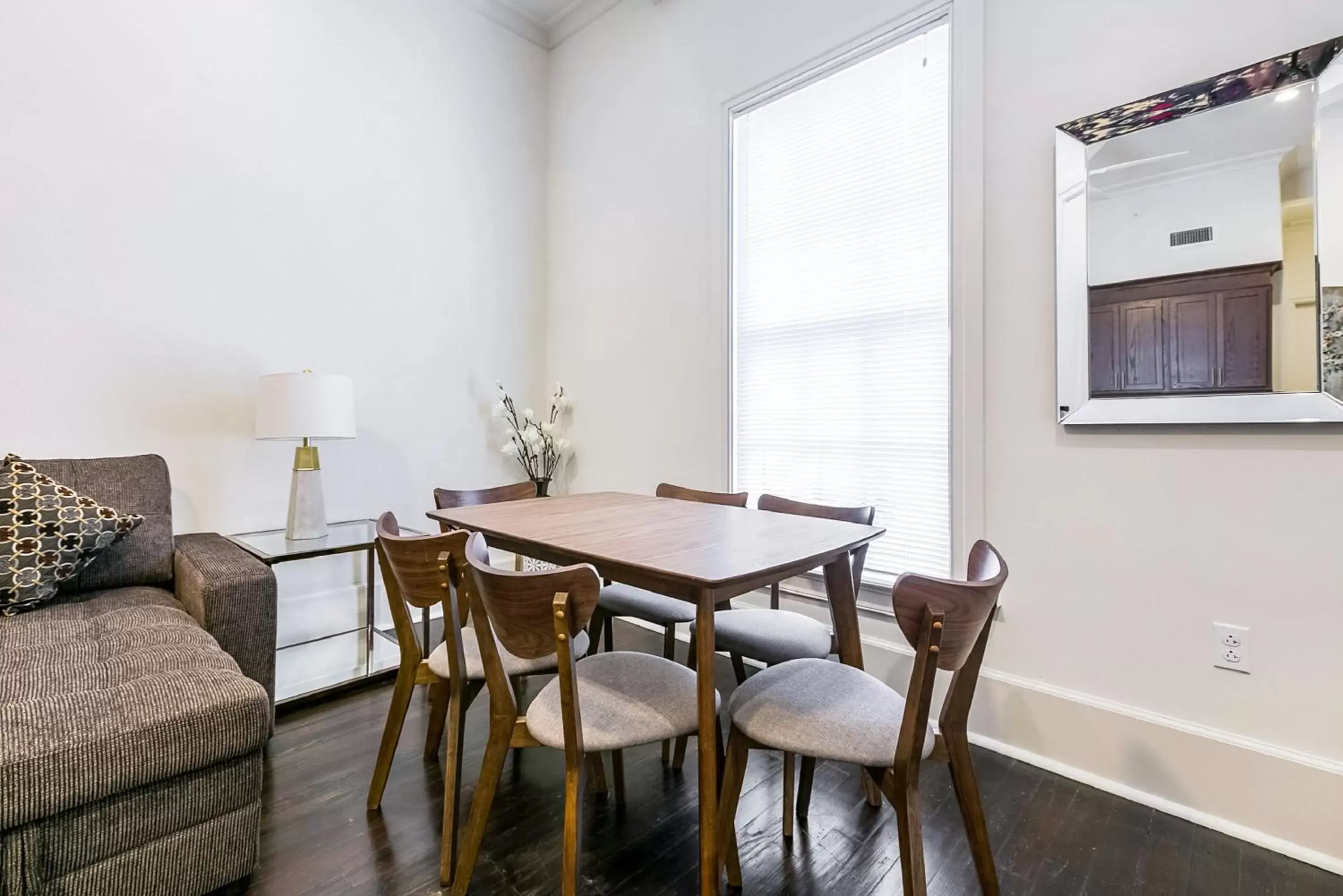 Dining Area in 1 and 2 BR Private Condos Steps Away From French Quarter