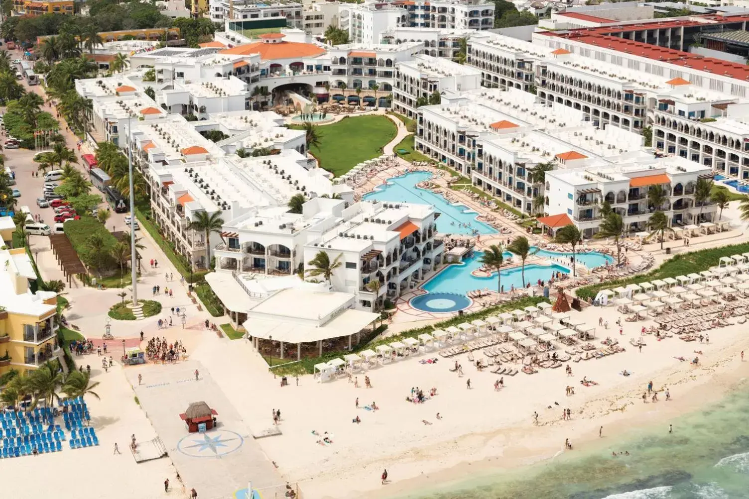 Bird's eye view, Bird's-eye View in Hilton Playa del Carmen, an All-Inclusive Adult Only Resort