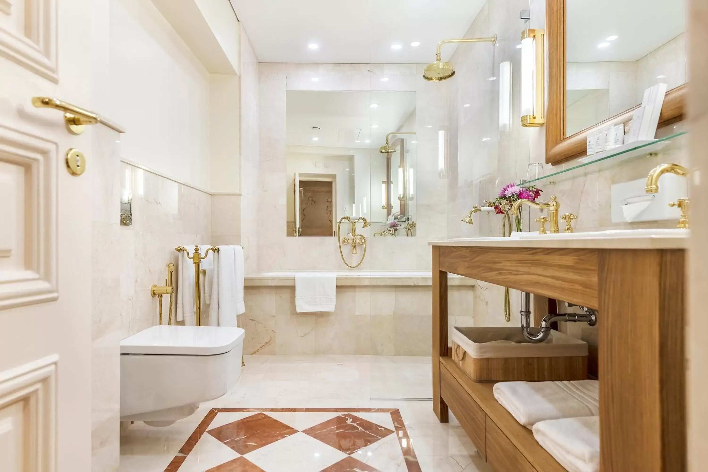 Bathroom in Relais & Châteaux Stikliai Hotel