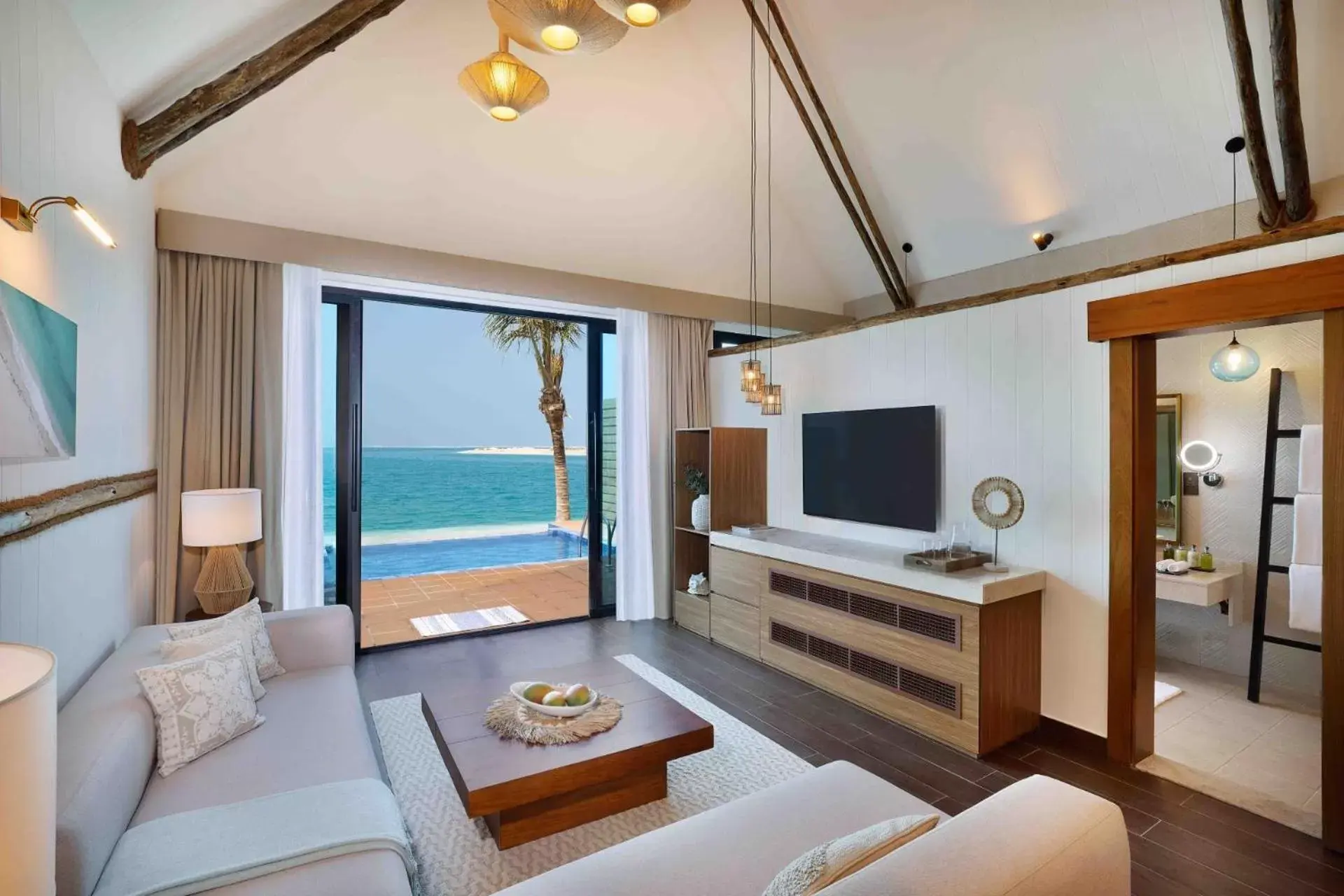 View (from property/room), Seating Area in Anantara World Islands Dubai Resort
