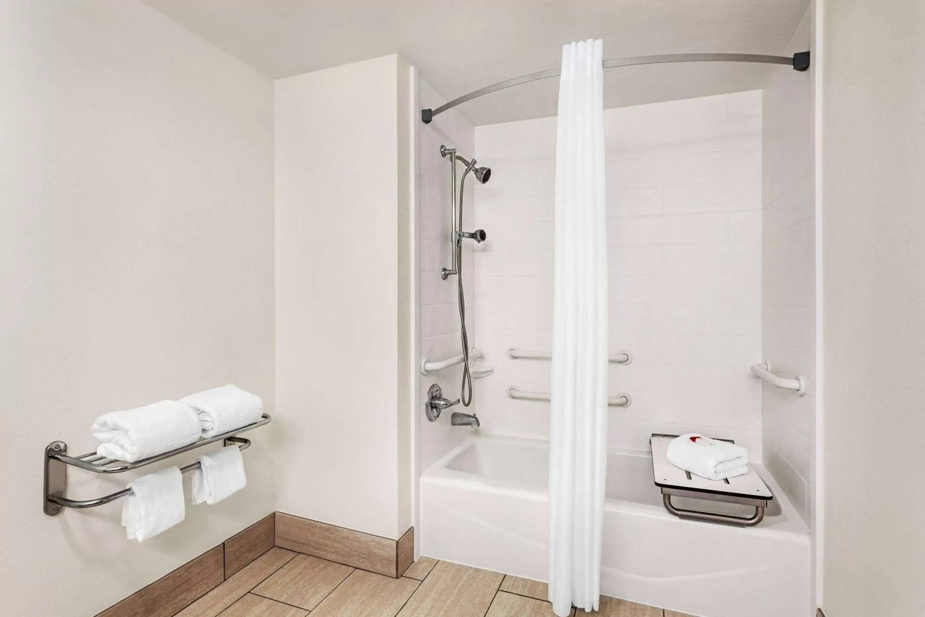 Shower, Bathroom in Ramada by Wyndham San Antonio Near SeaWorld - Lackland AFB