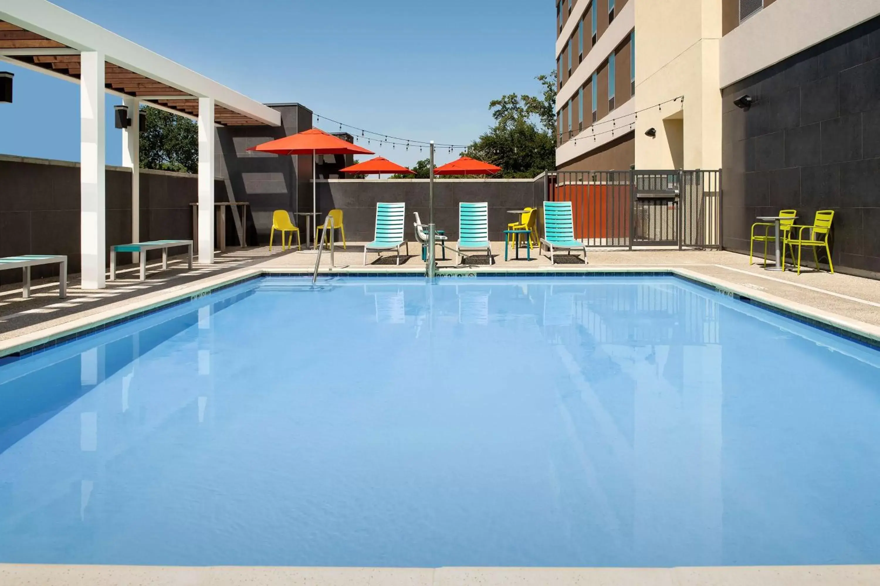 Pool view, Swimming Pool in Home2 Suites By Hilton Clovis Fresno Airport