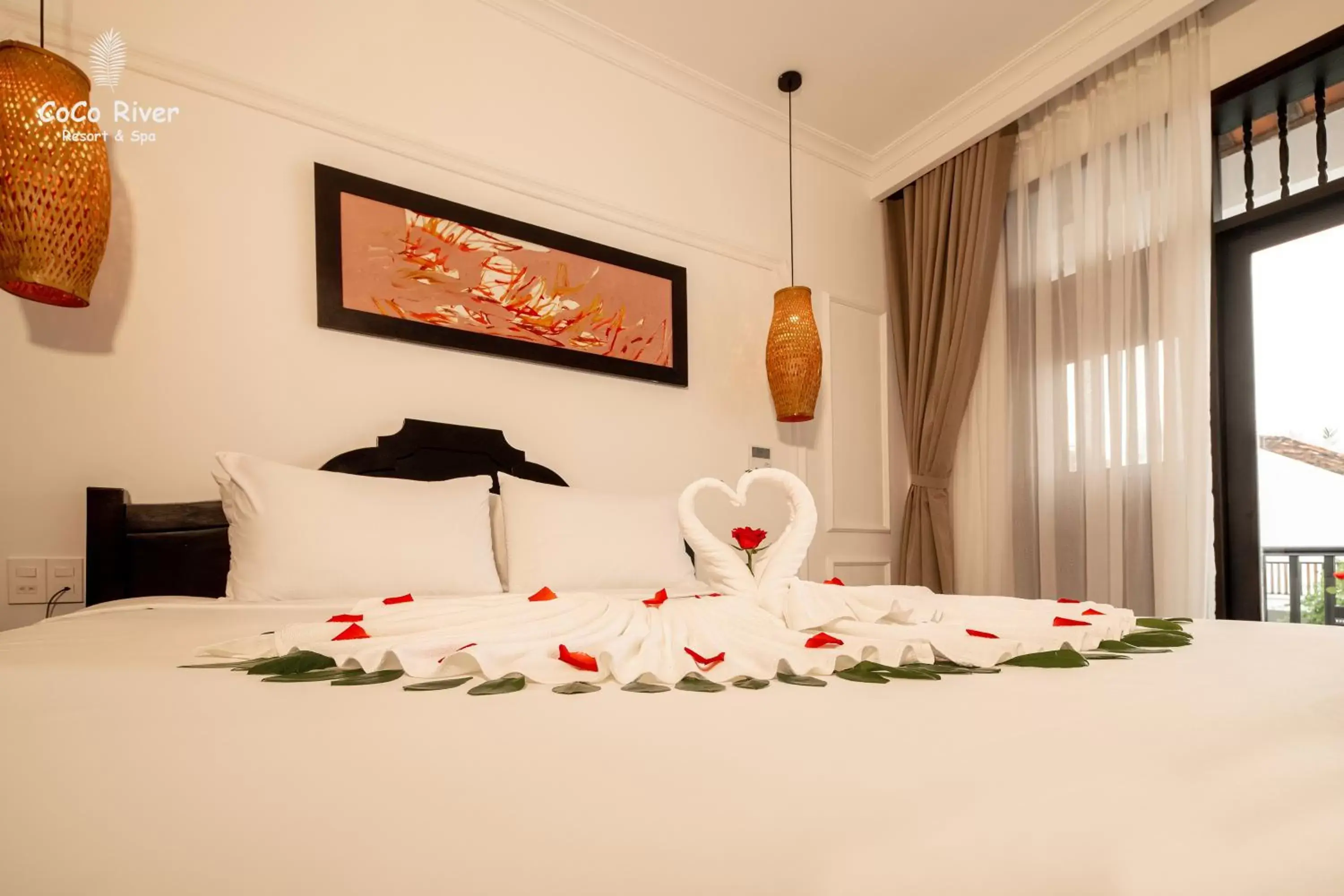 Photo of the whole room, Bed in Hoi An Coco River Resort & Spa