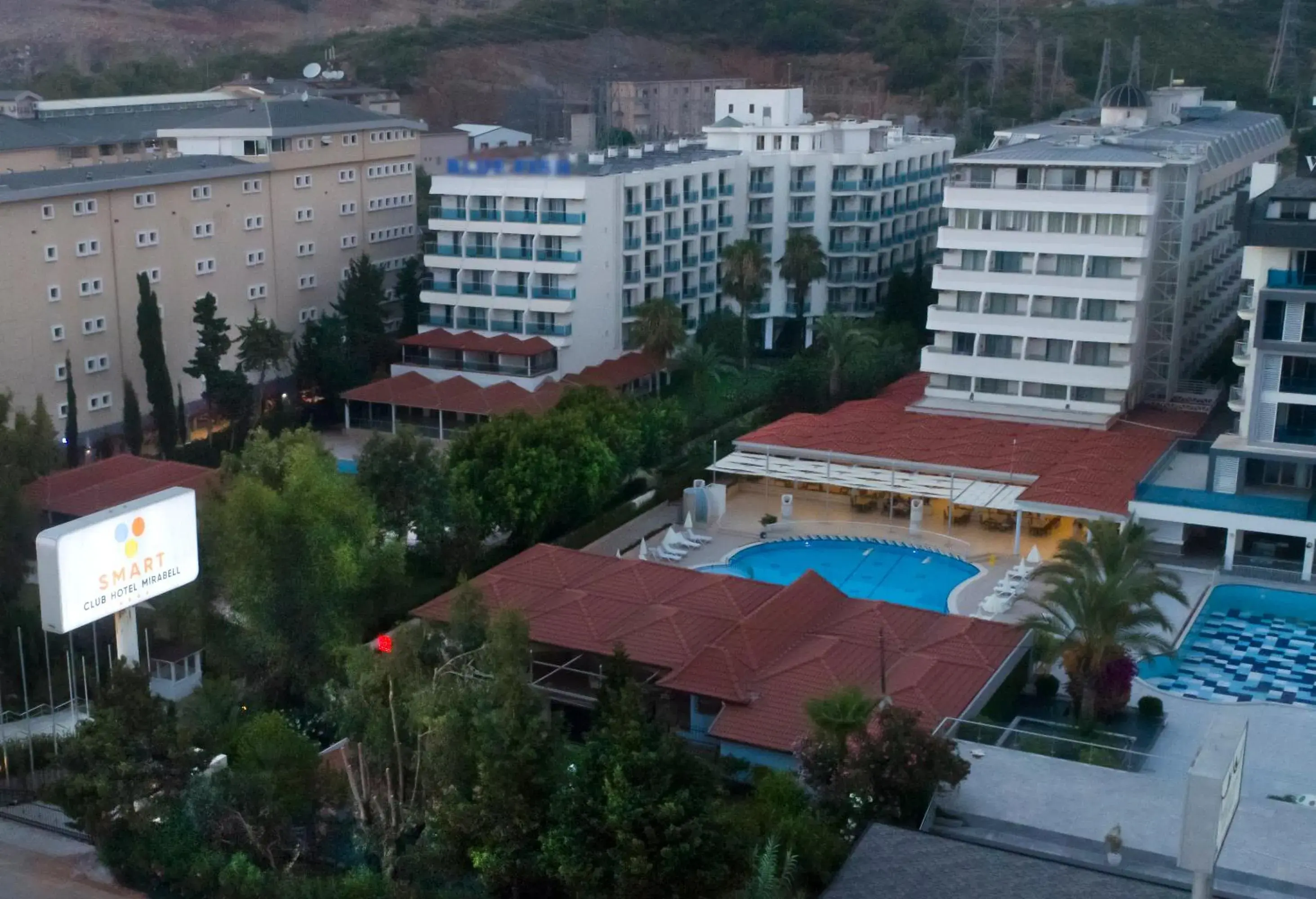 Bird's eye view, Pool View in Club Mirabell Hotel