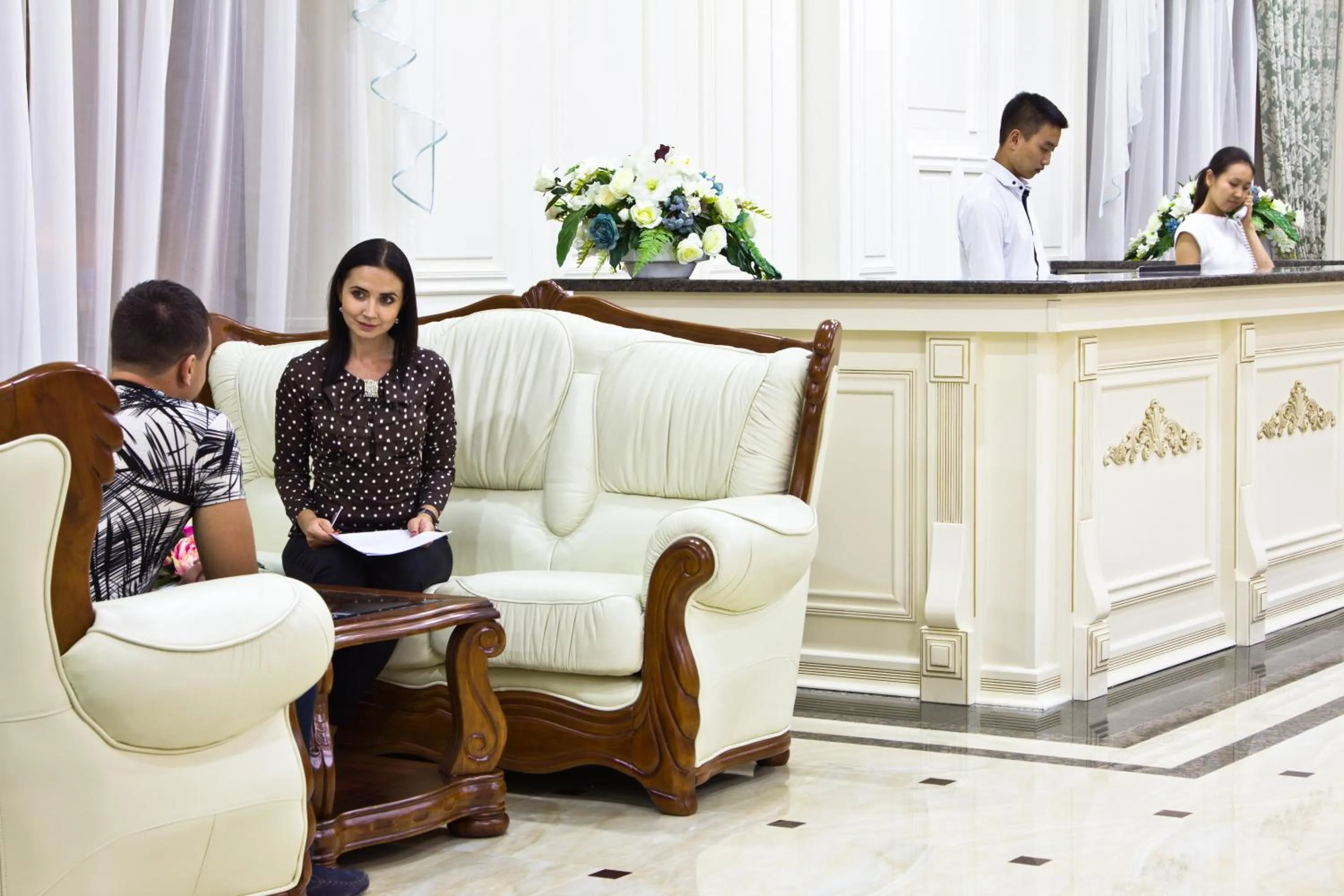 Lobby or reception in Plaza Hotel Bishkek