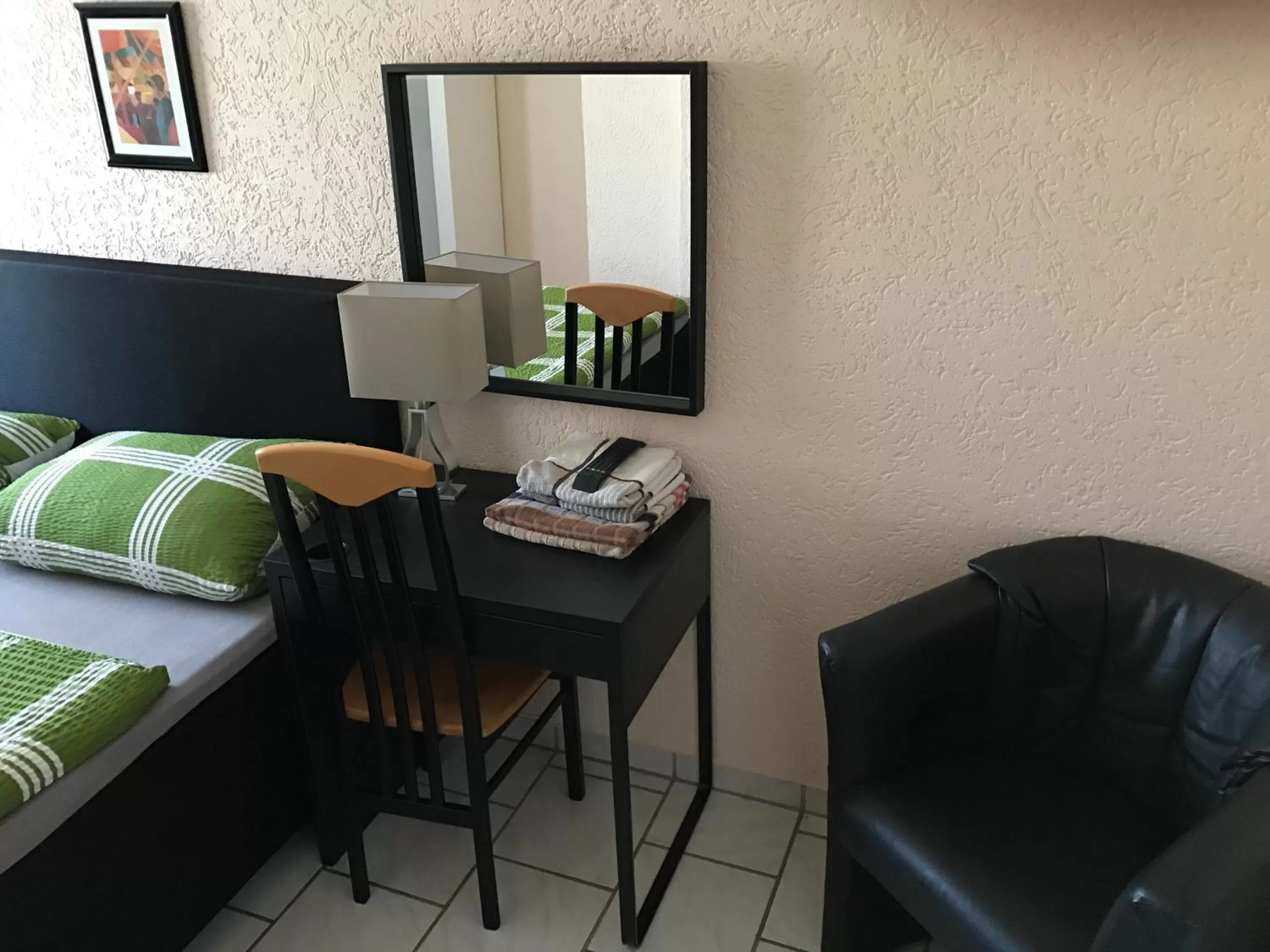 Decorative detail, Bed in Hotel Rhein INN