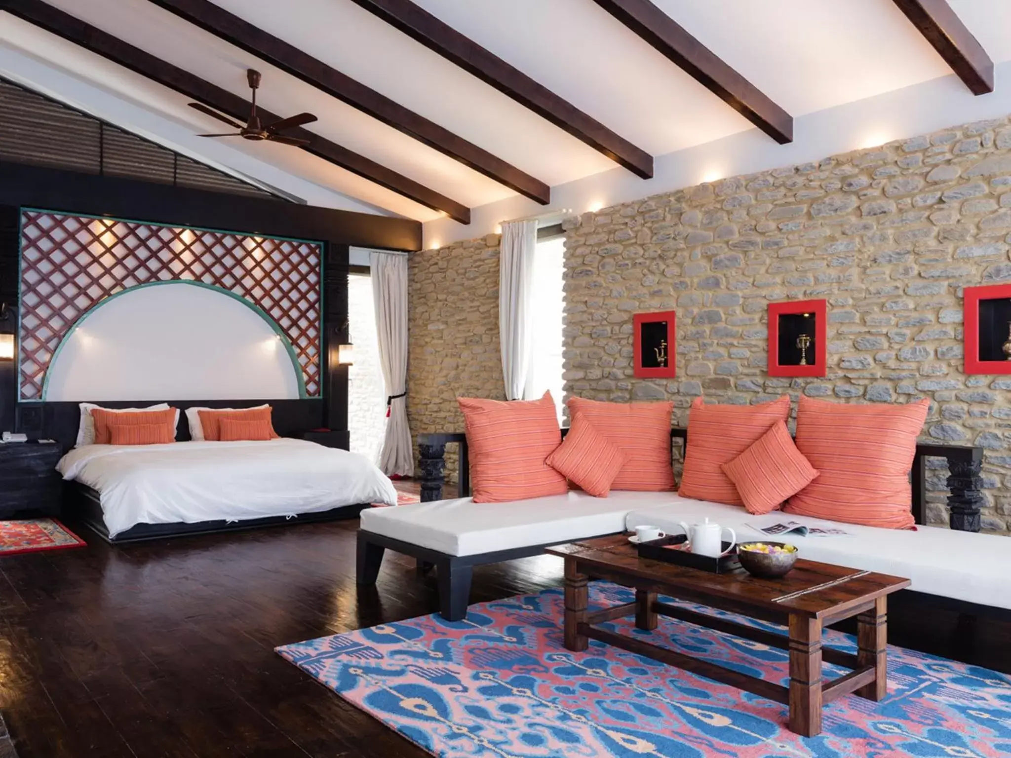Bedroom, Seating Area in The Pavilions Himalayas The Farm