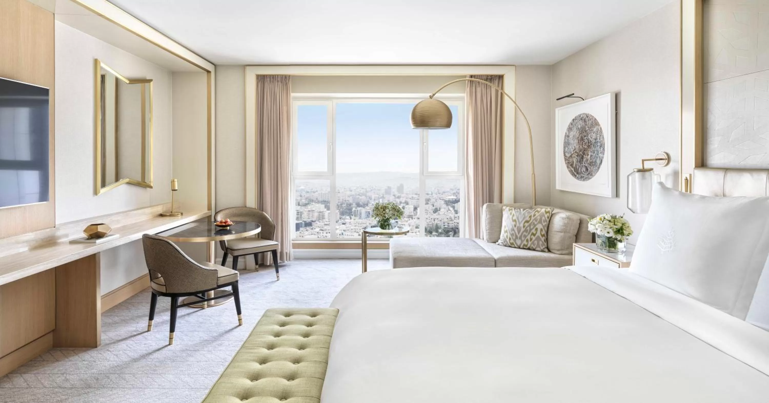 Bed in Four Seasons Hotel Amman
