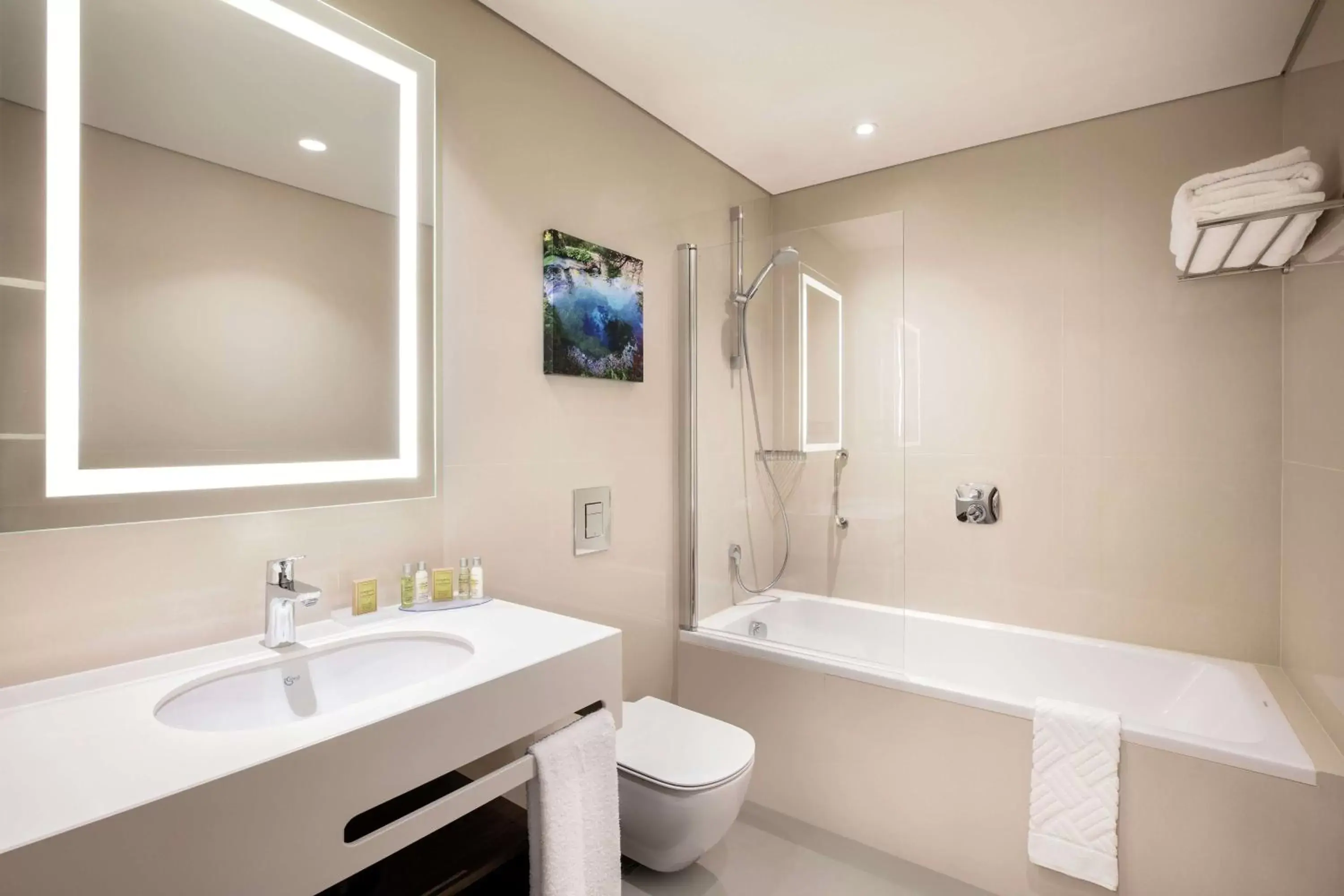 Bathroom in Hilton Garden Inn Tirana Bathroom in Hilton Garden Inn Tirana