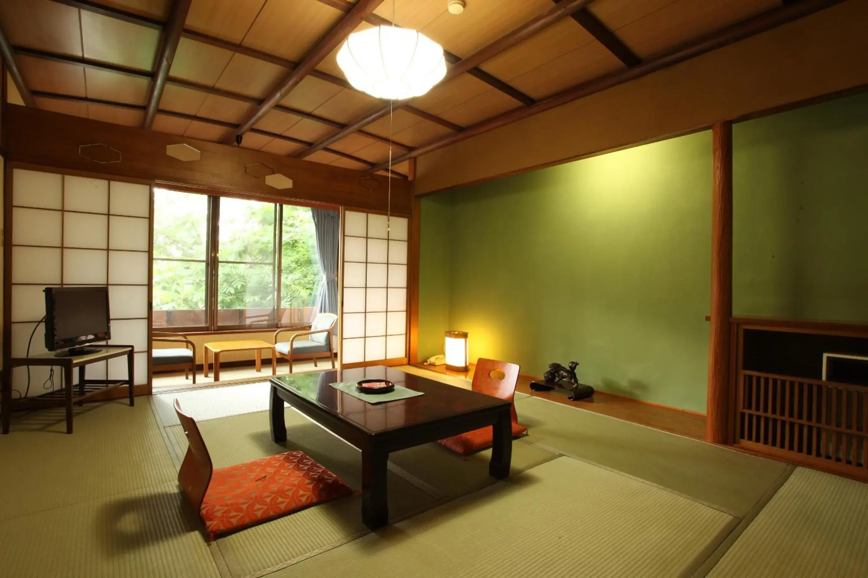 Photo of the whole room, Seating Area in Takamiya Ryokan Yamakawa