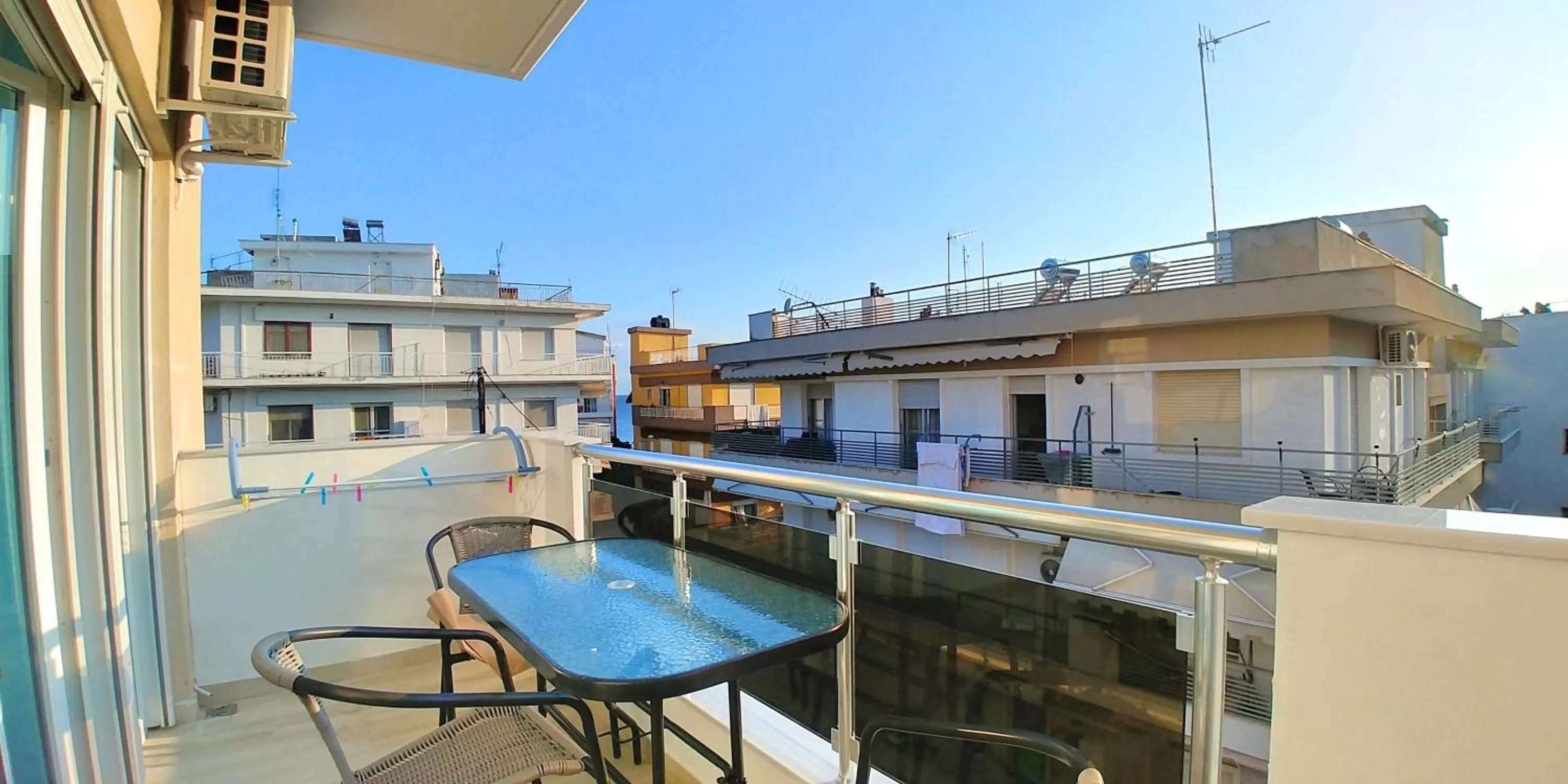 Balcony/Terrace in Sea Star Apartments Kallikratia