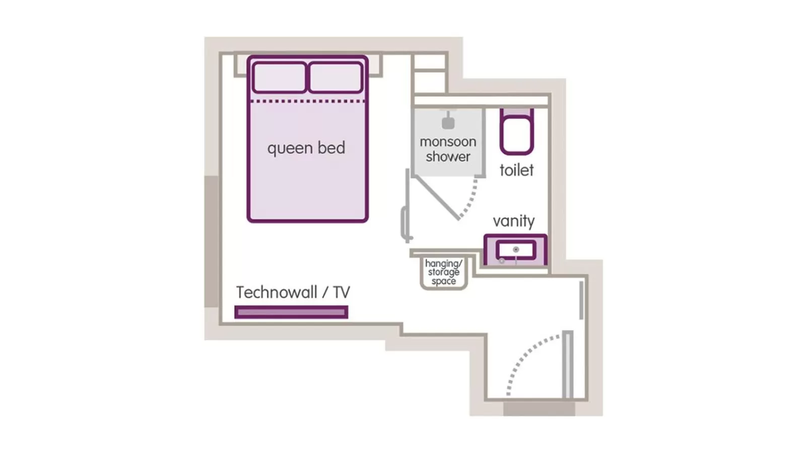 Floor plan in Yotel San Francisco