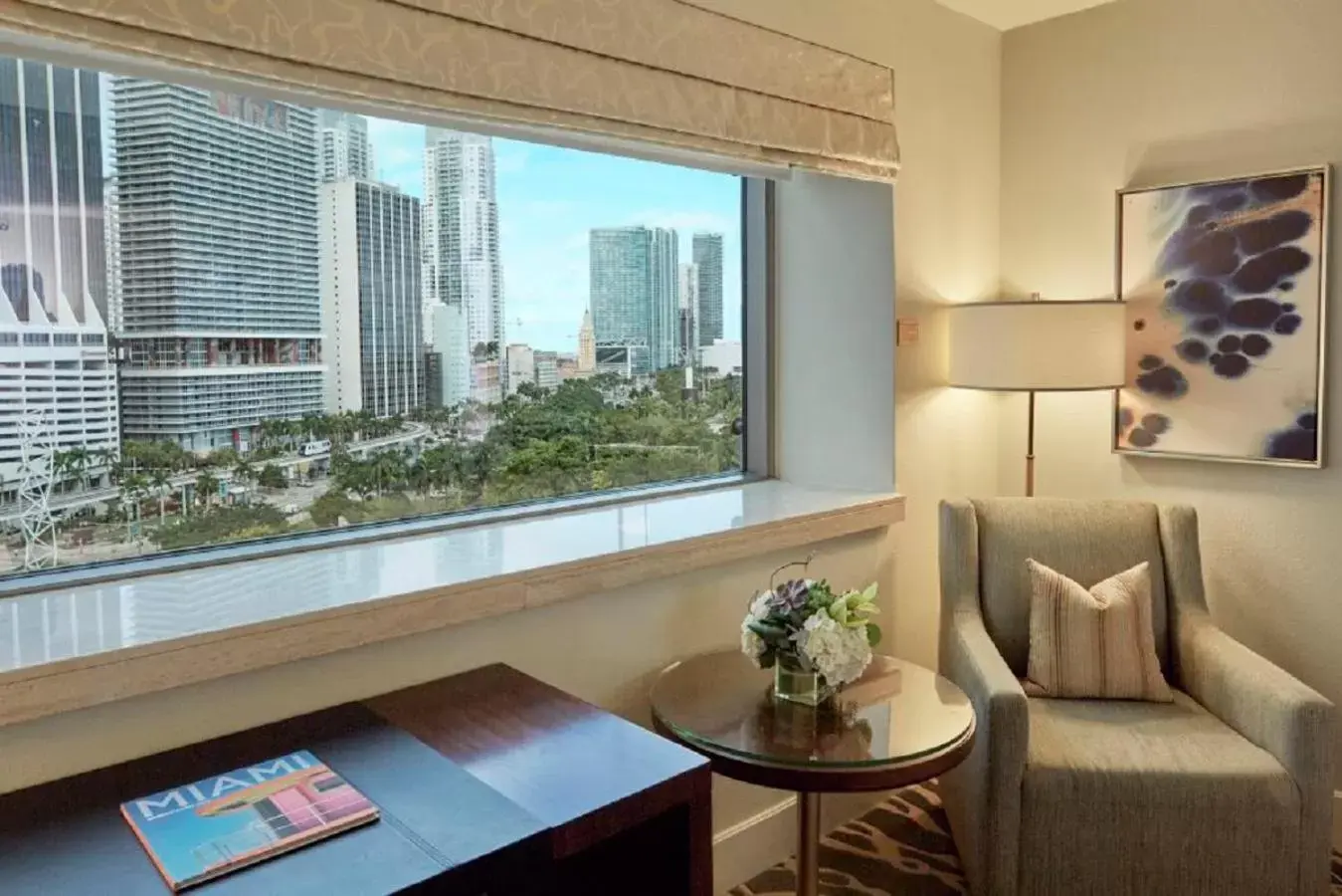 View (from property/room), Seating Area in InterContinental Miami, an IHG Hotel