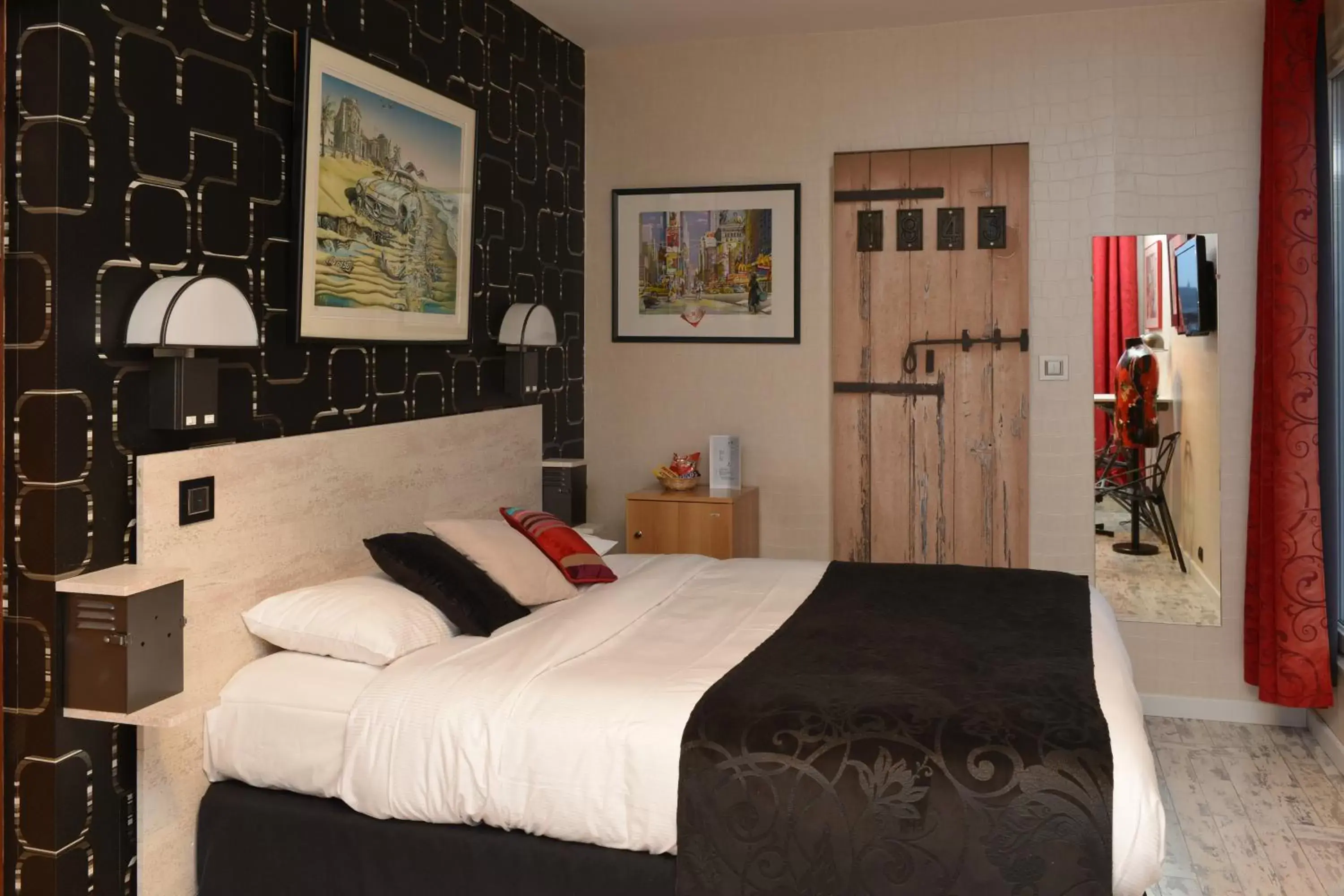Bedroom, Bed in Urban Style de l'Europe