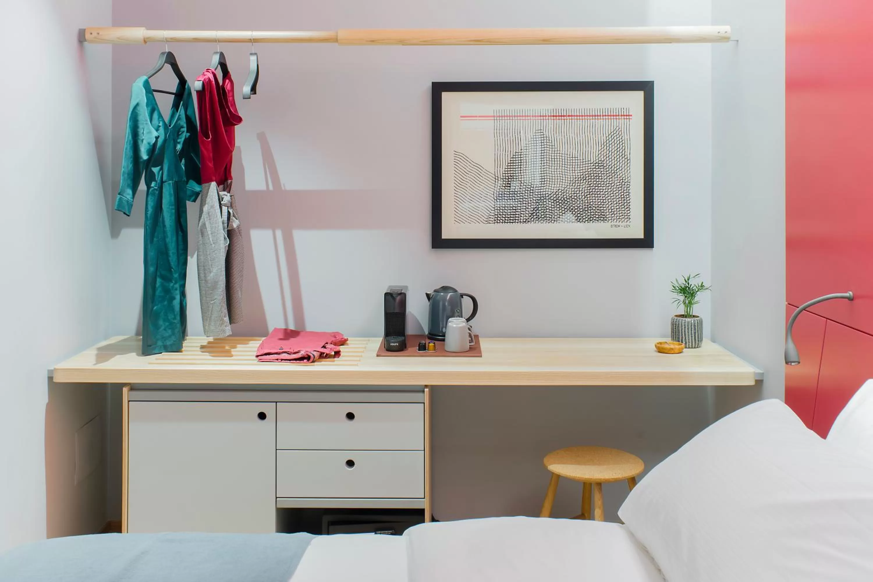 Bed in The Radical Hotel Roma