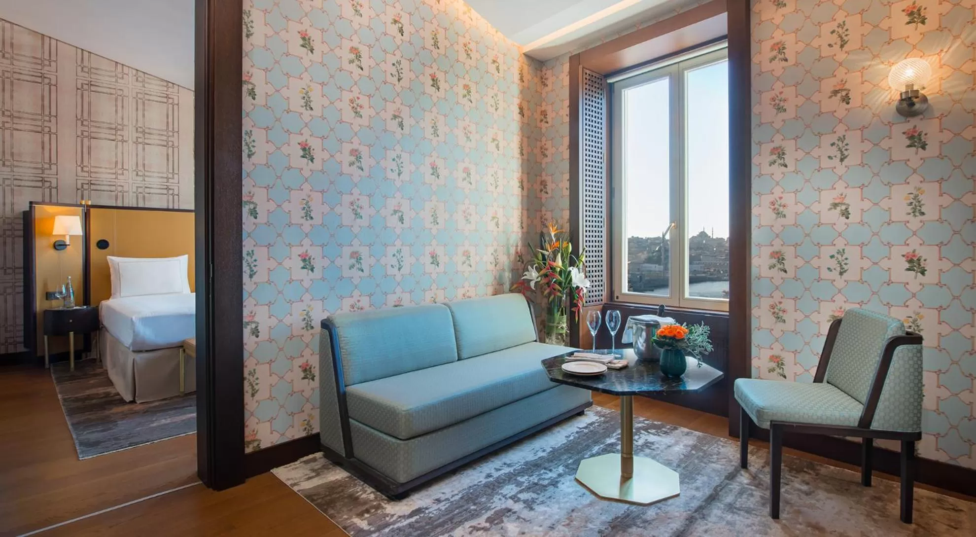 Living room, Bed in The Galata Hotel Istanbul - MGallery Collection