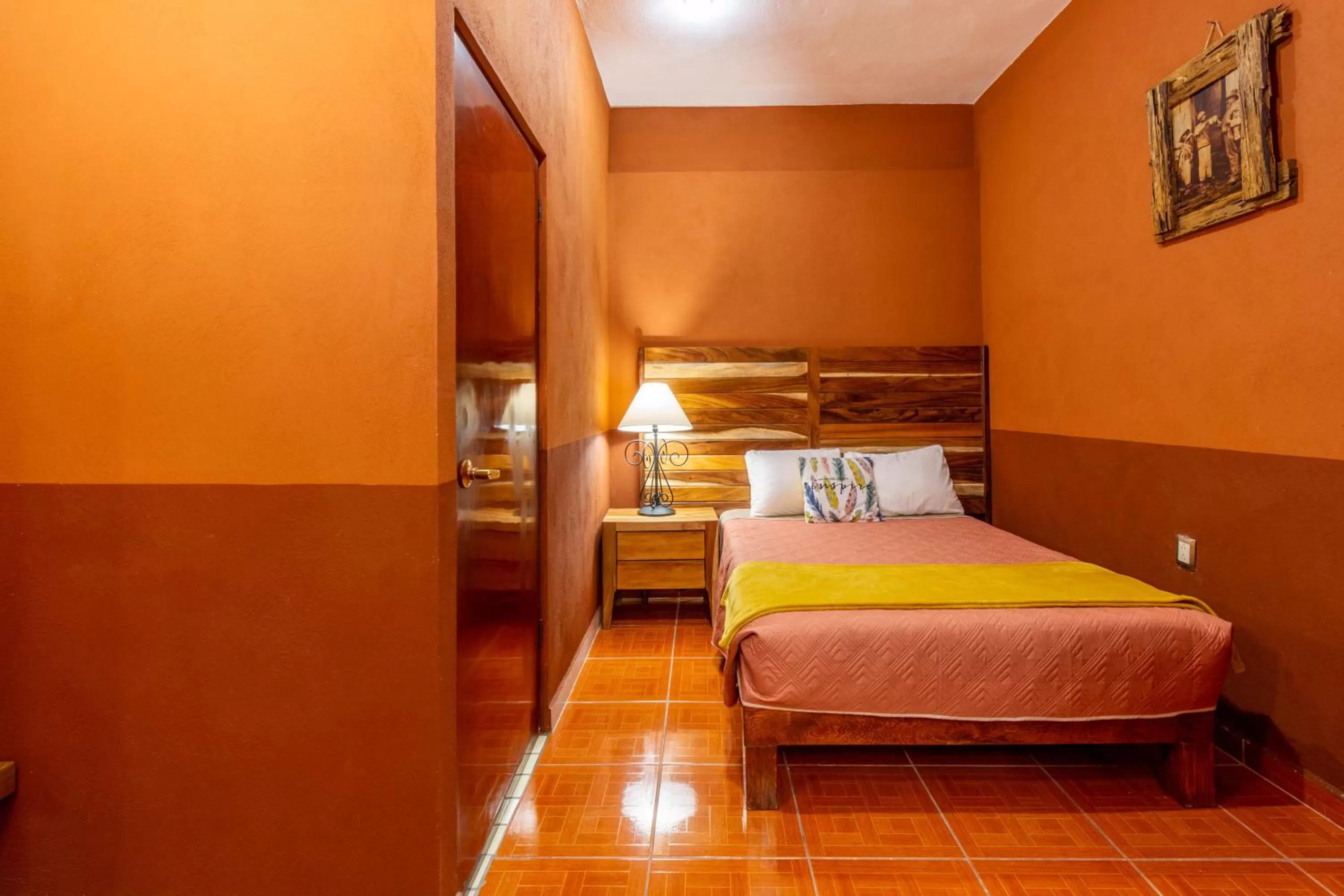 Bed in Hostería Casa Miranda Marquez