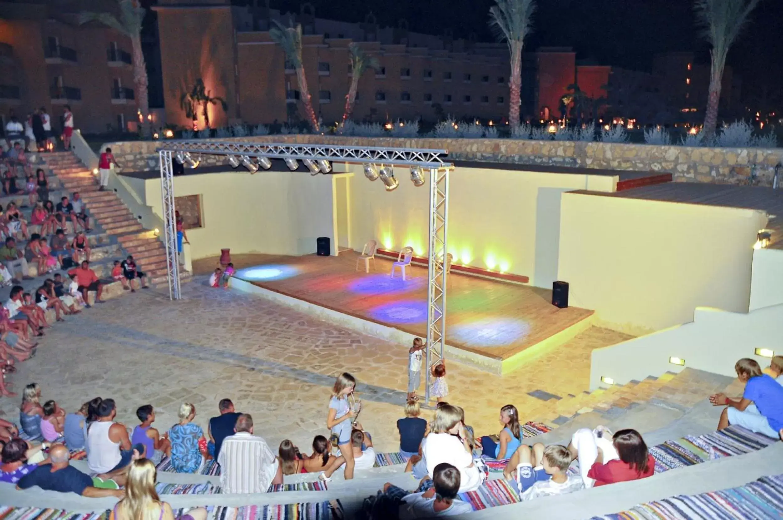 Evening entertainment, Pool View in The Three Corners Sunny Beach Resort
