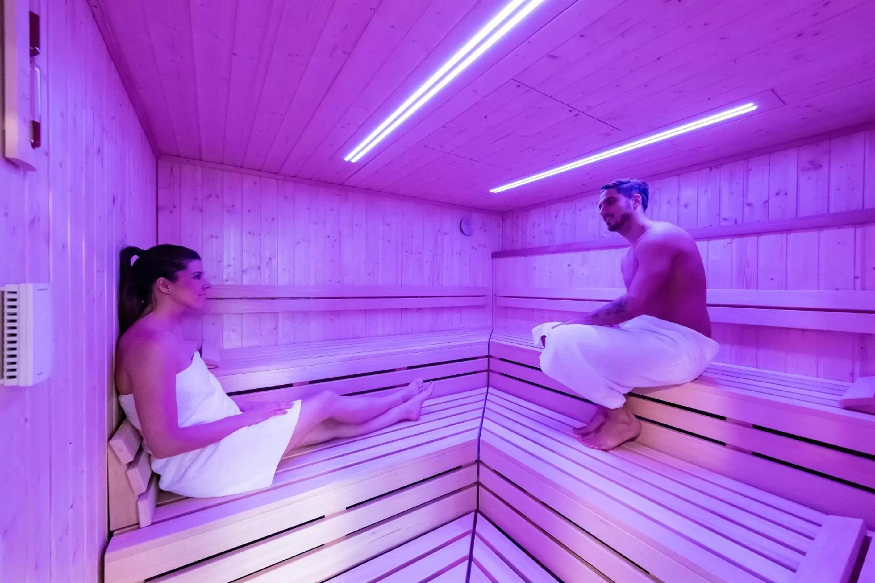 Sauna, Guests in HARBR. hotel Heilbronn