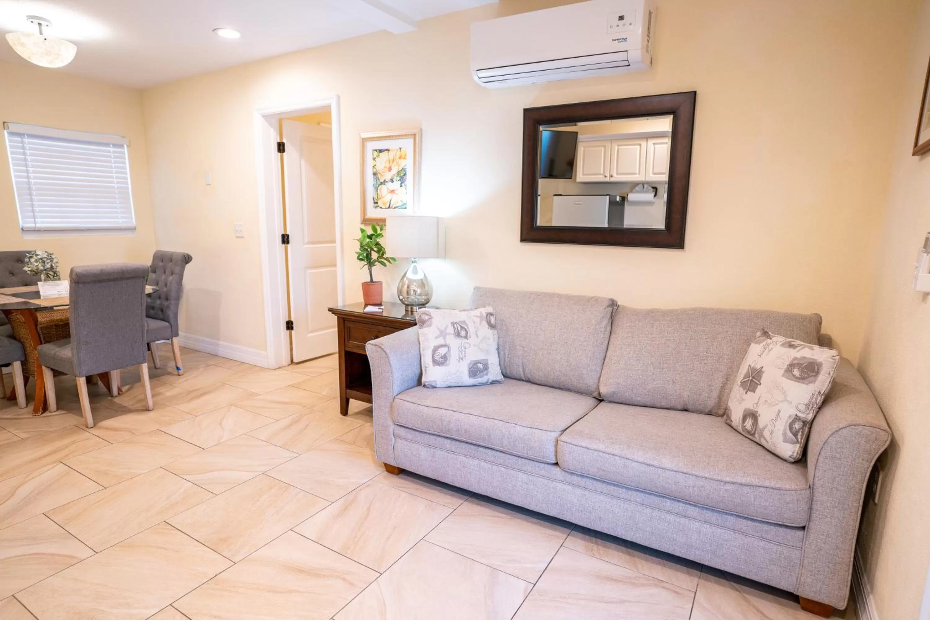 Living room in The Capri at Siesta