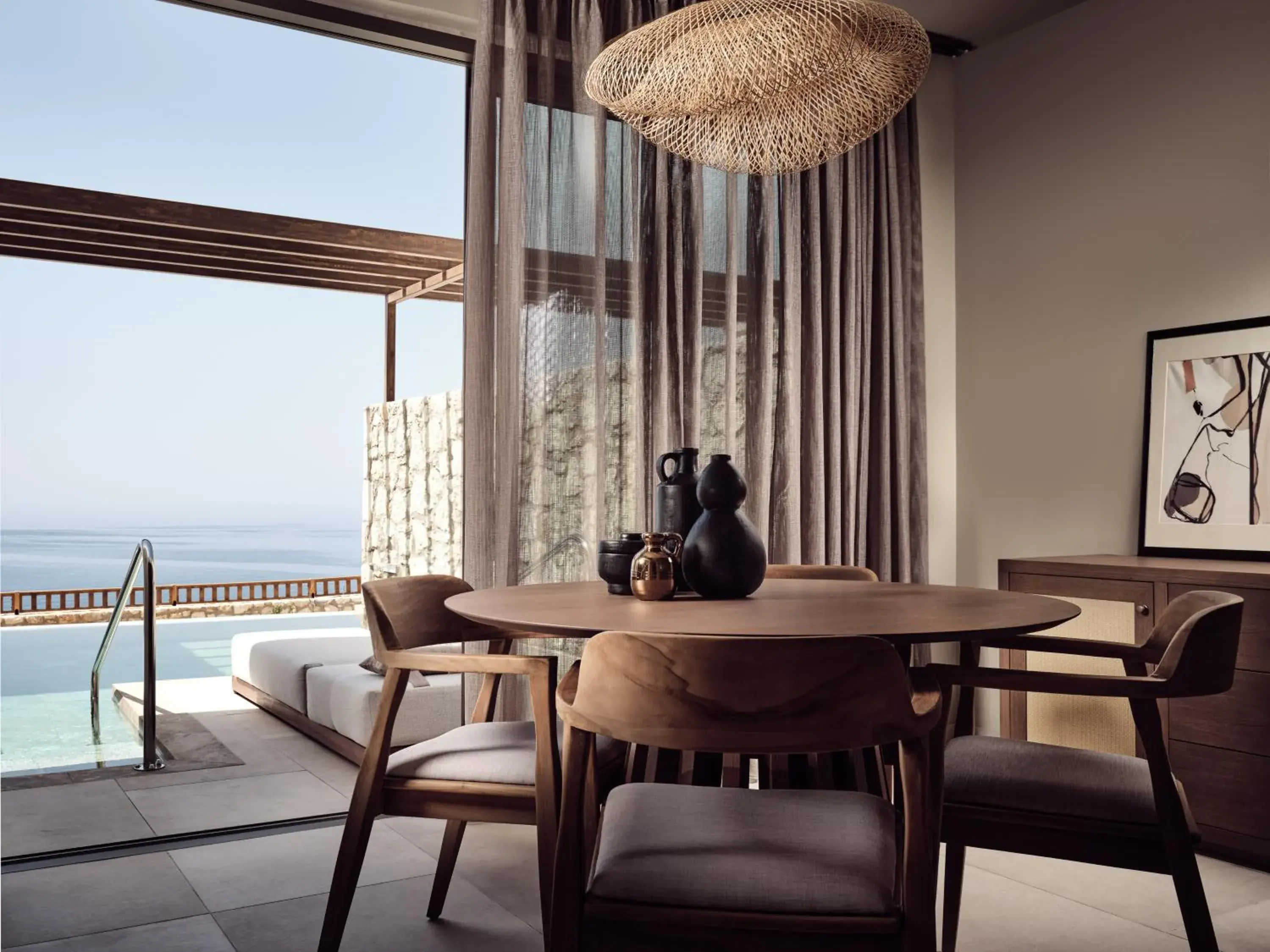 Living room in The Royal Senses Resort Crete, Curio Collection by Hilton