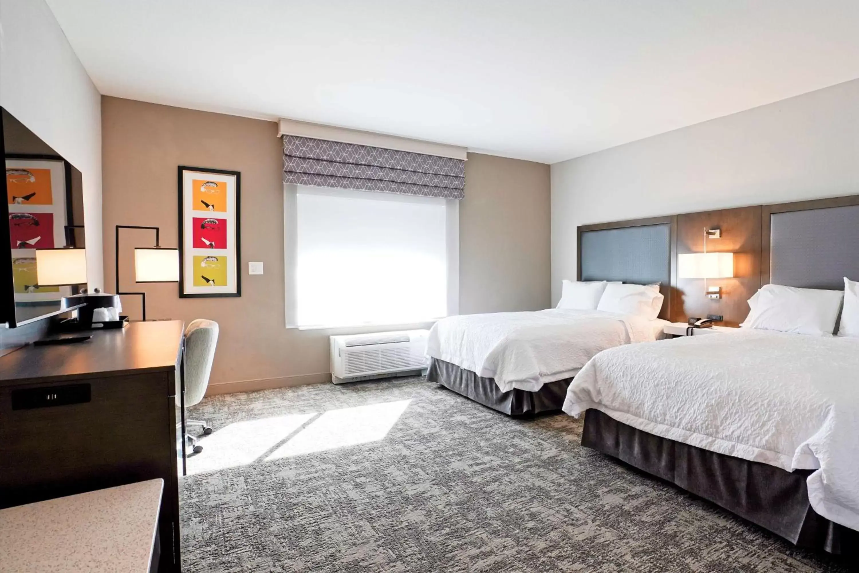 Bed in Hampton Inn & Suites Lubbock University, Tx