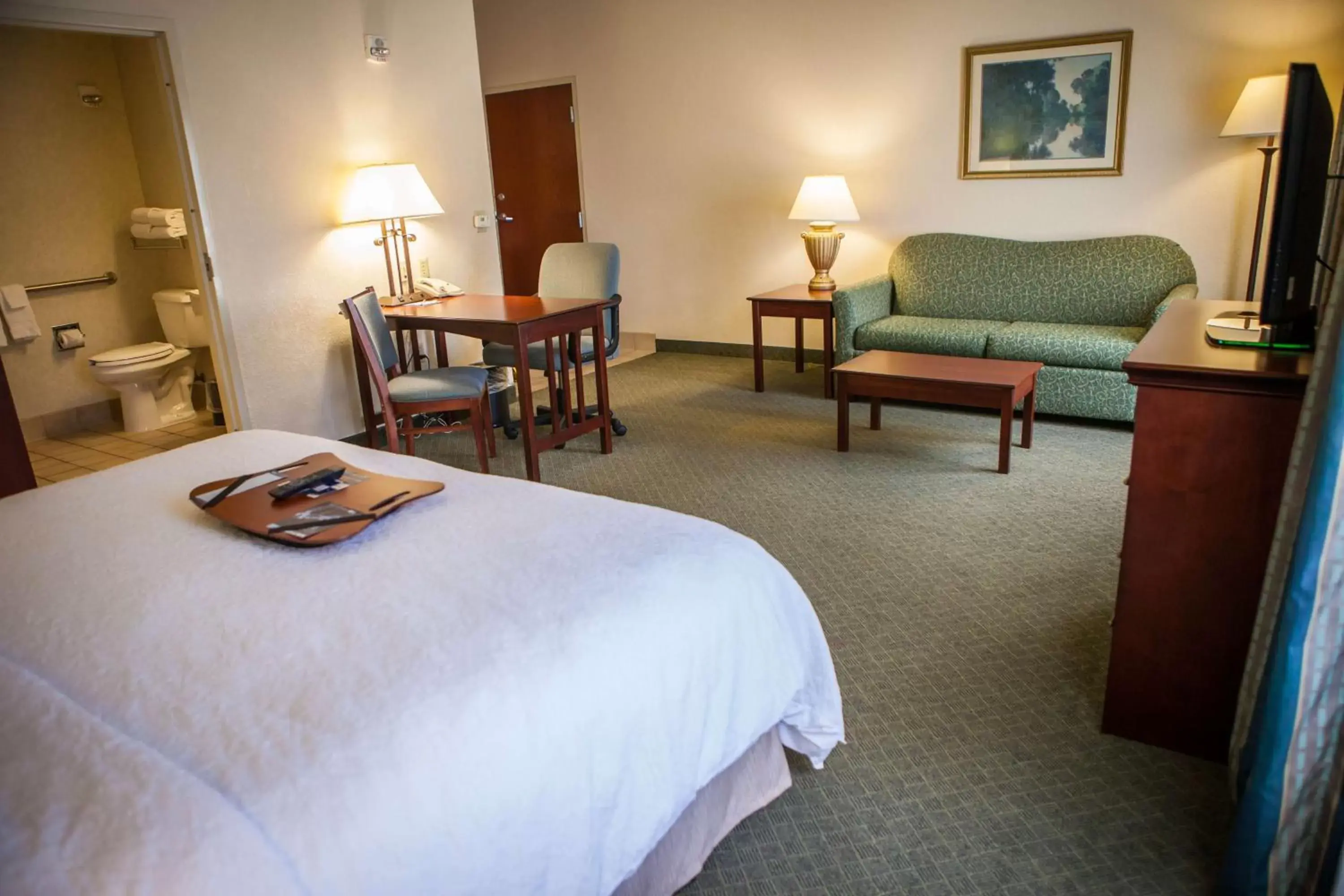 Living room, Bed in Hampton Inn & Suites, Springfield SW