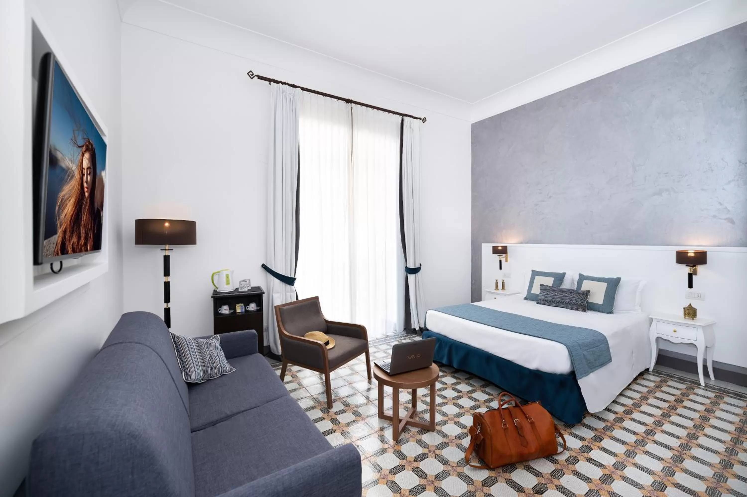 Bed in Amalfi Luxury House