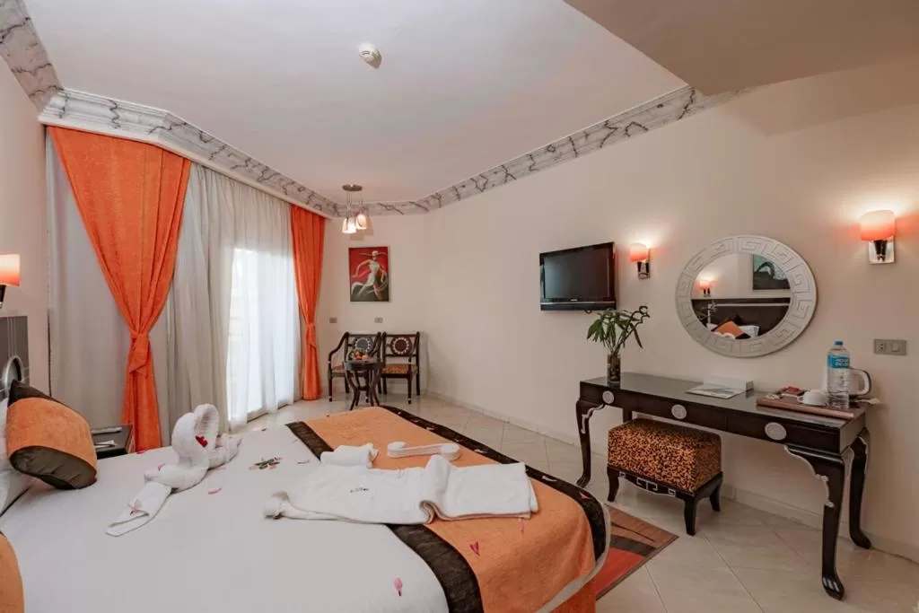 Living room, Bed in Sphinx Aqua Park Beach Resort