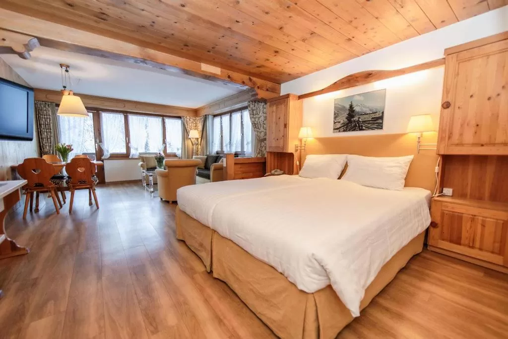 Bed in Hotel Steinbock