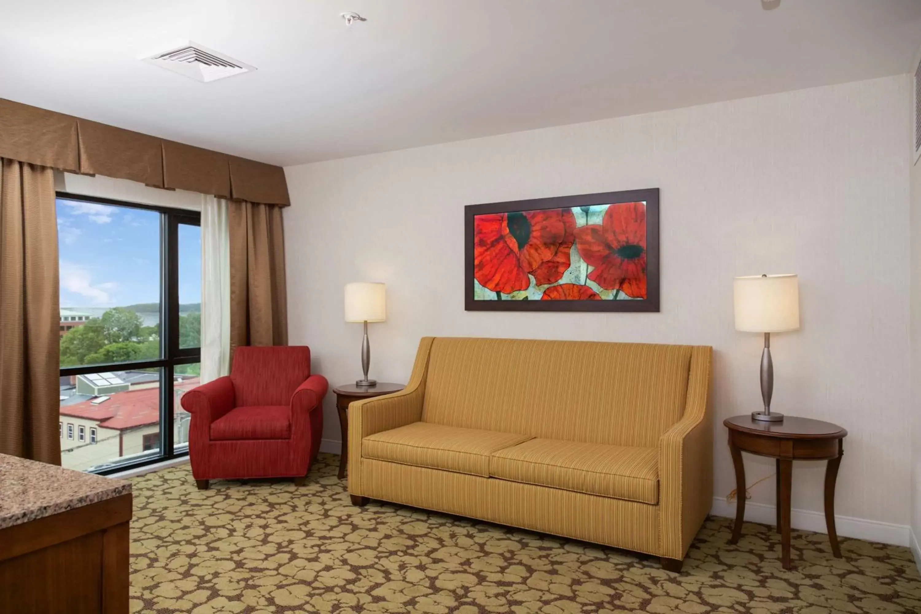 Living room, Seating Area in Hilton Garden Inn Burlington Downtown