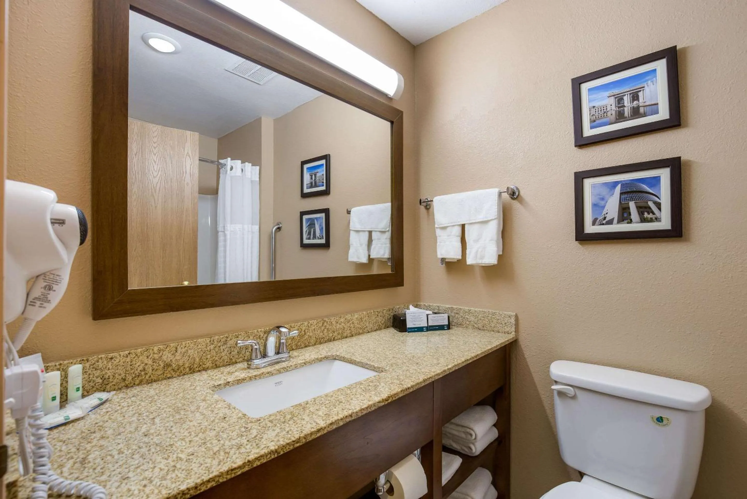 Bathroom in Quality Inn I-70 Near Kansas Speedway