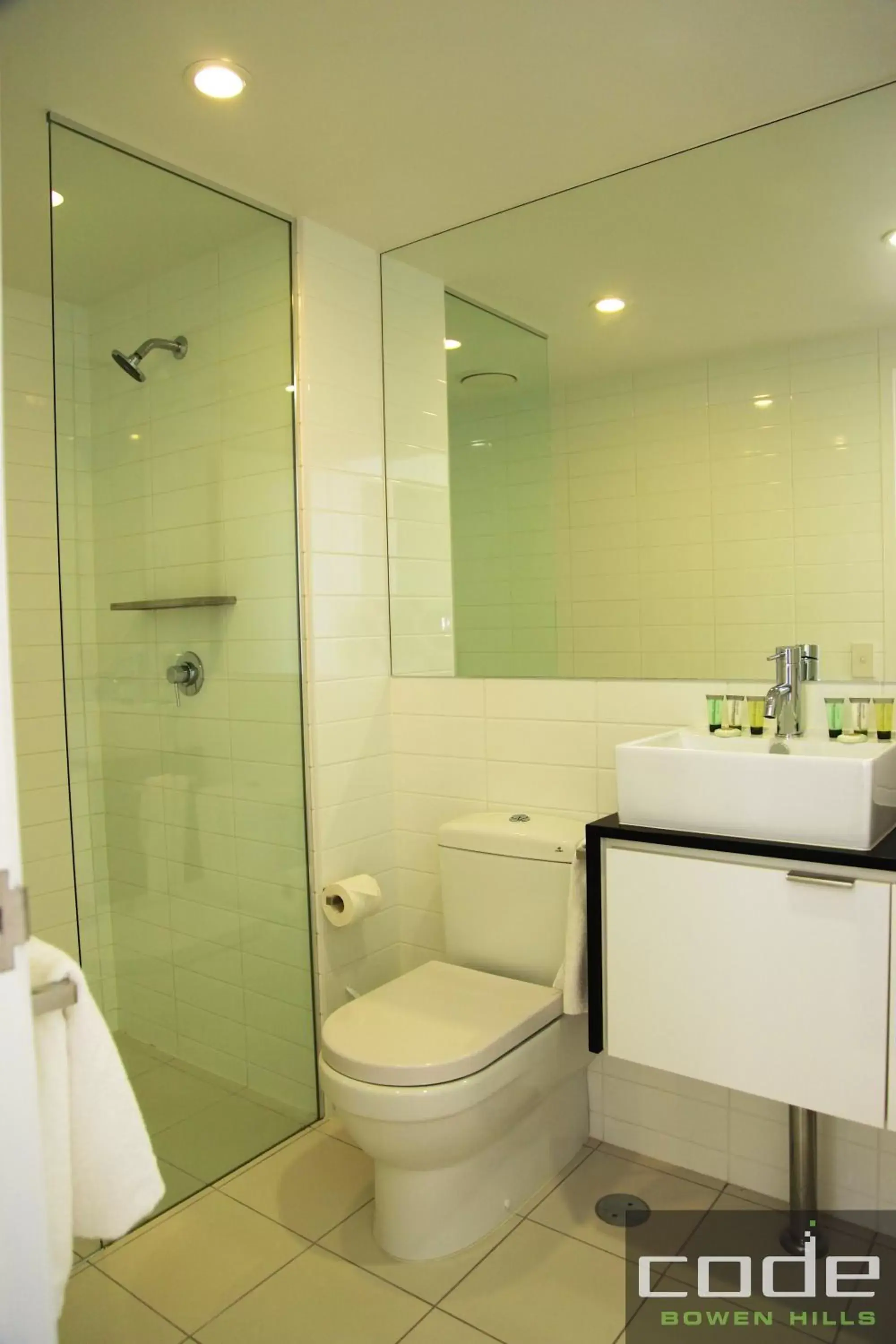 Bathroom in Code Apartments